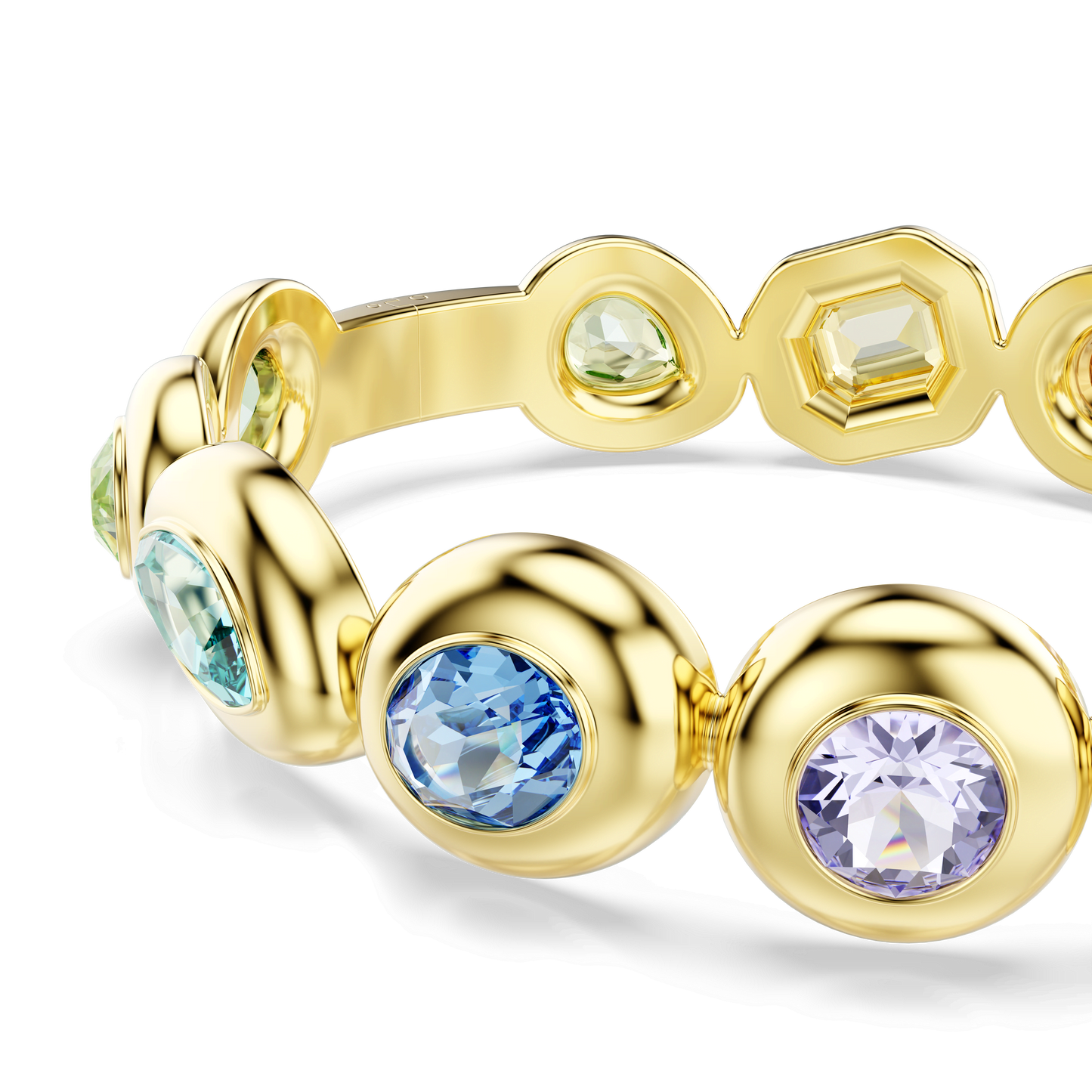 Gema bangle, Mixed cuts, Multicolored, Gold-tone plated 5737447