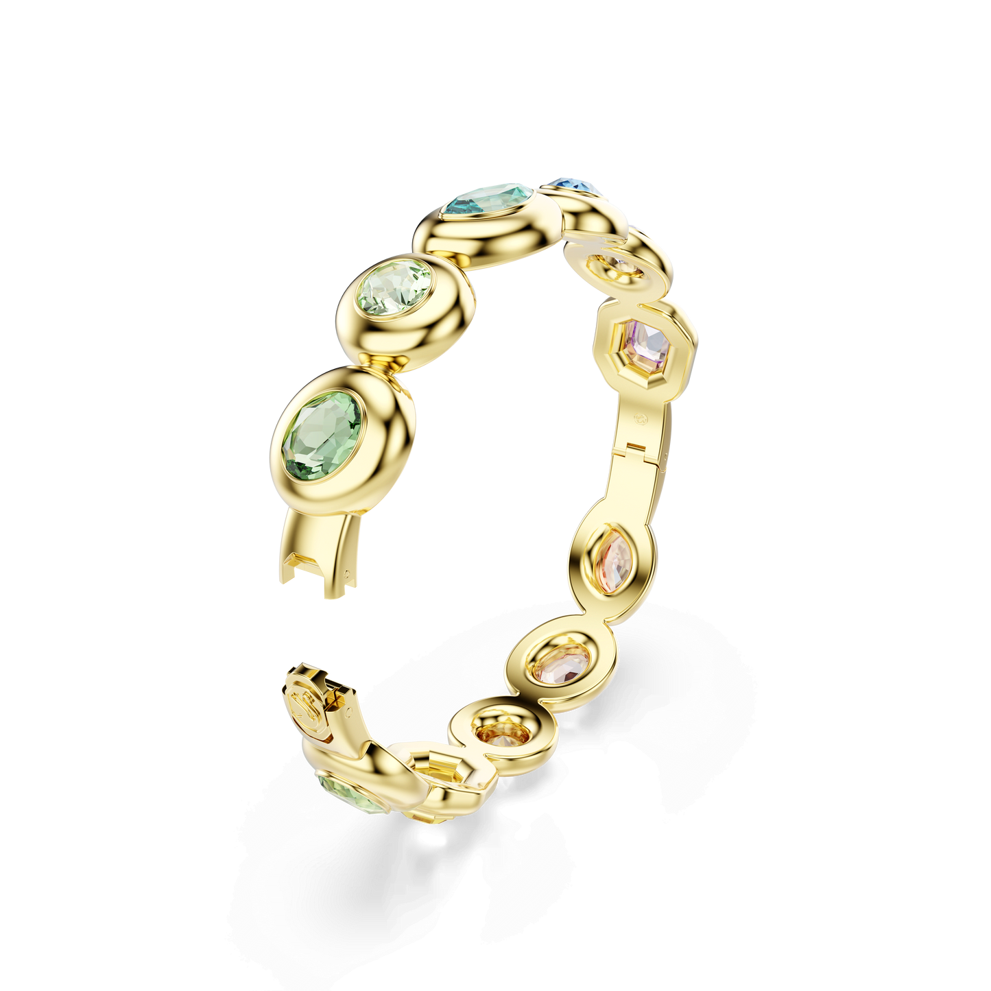 Gema bangle, Mixed cuts, Multicolored, Gold-tone plated 5737447