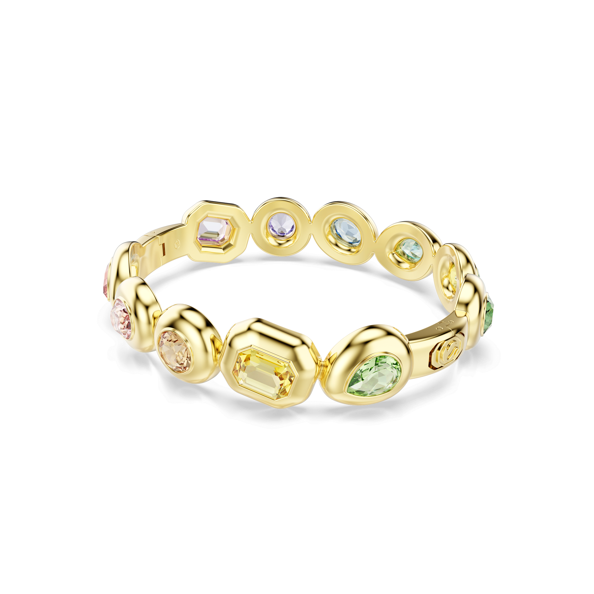 Gema bangle, Mixed cuts, Multicolored, Gold-tone plated 5737447