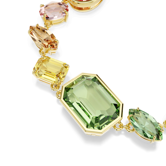 Gema bracelet, Mixed cuts, Multicolored, Gold-tone plated 5737453