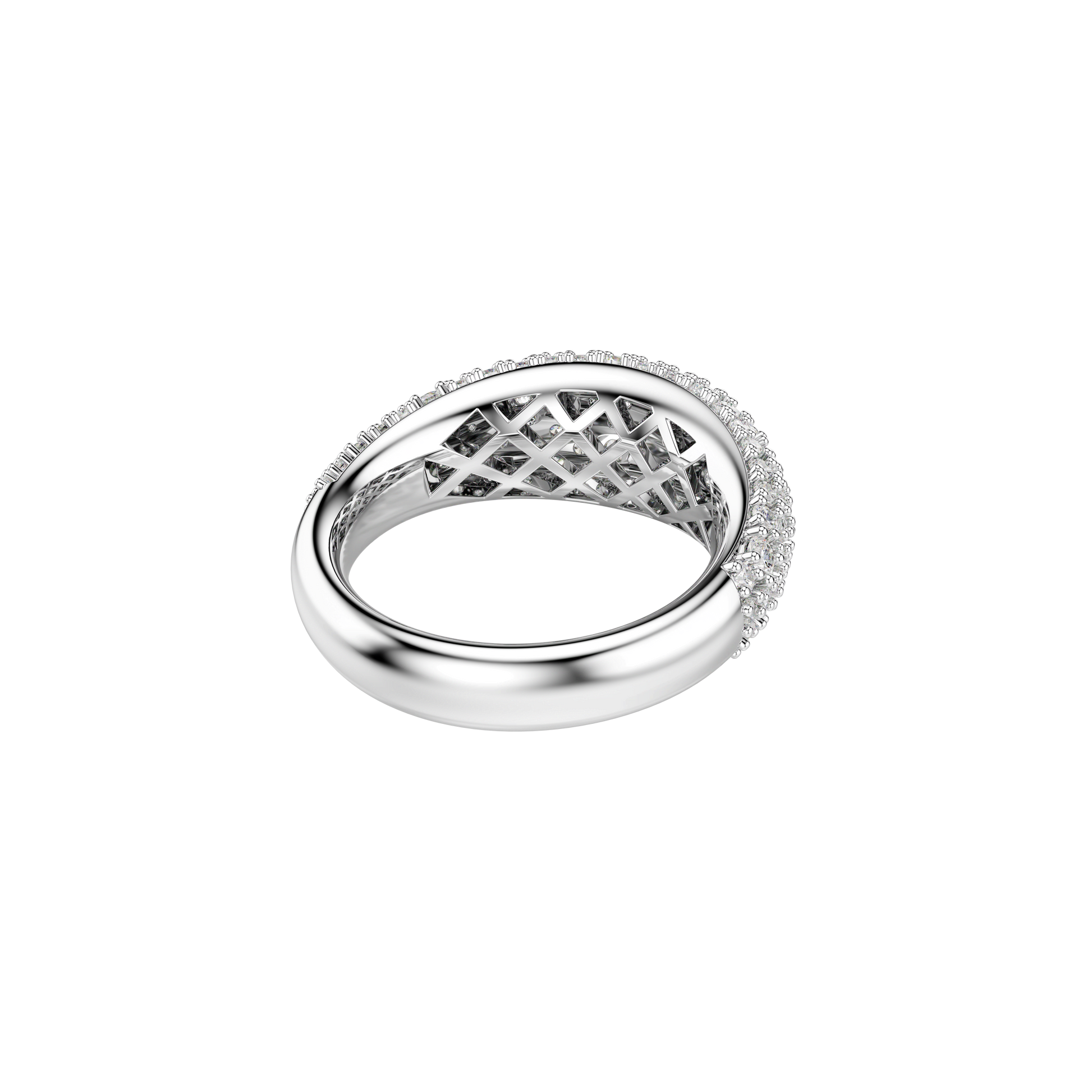 Sublima ring, White, Rhodium plated 5737596