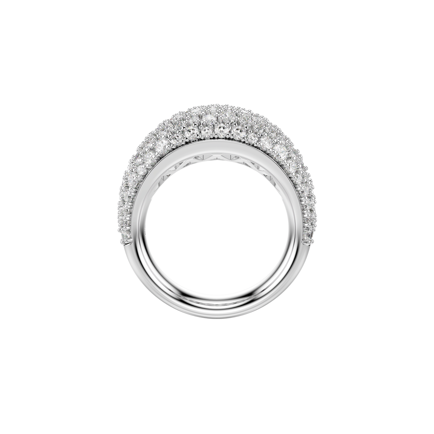 Sublima ring, White, Rhodium plated 5737598