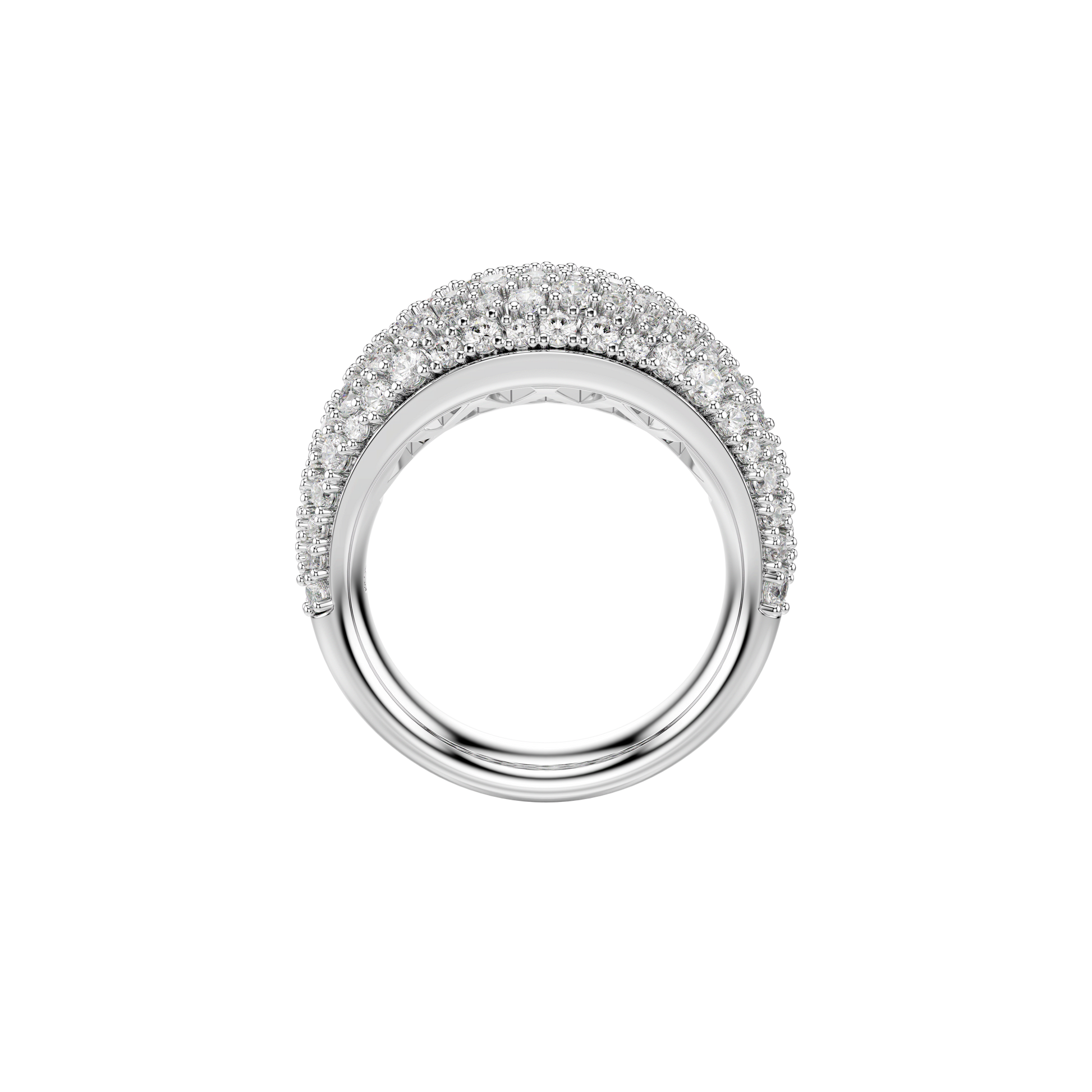 Sublima ring, White, Rhodium plated 5737598