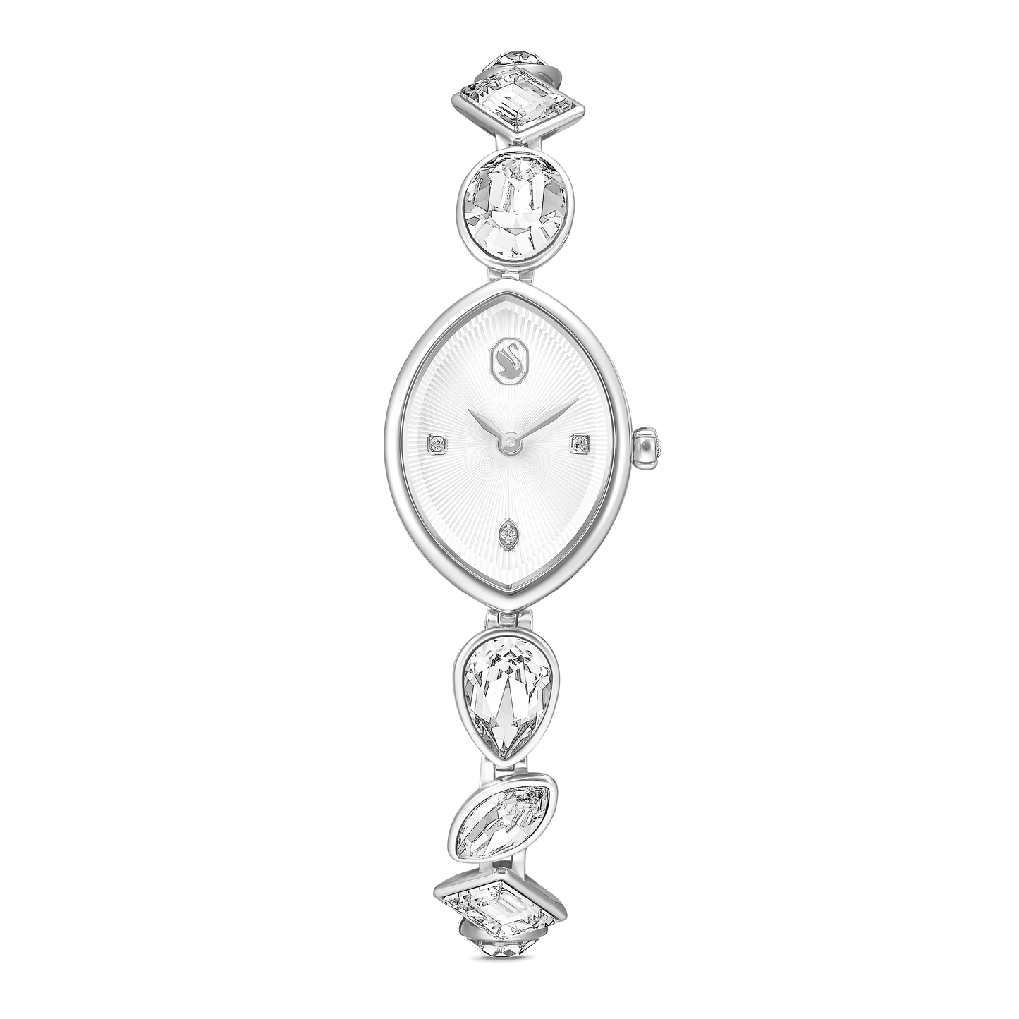Gema watch, Crystal bracelet, Silver tone, Stainless steel 5737955