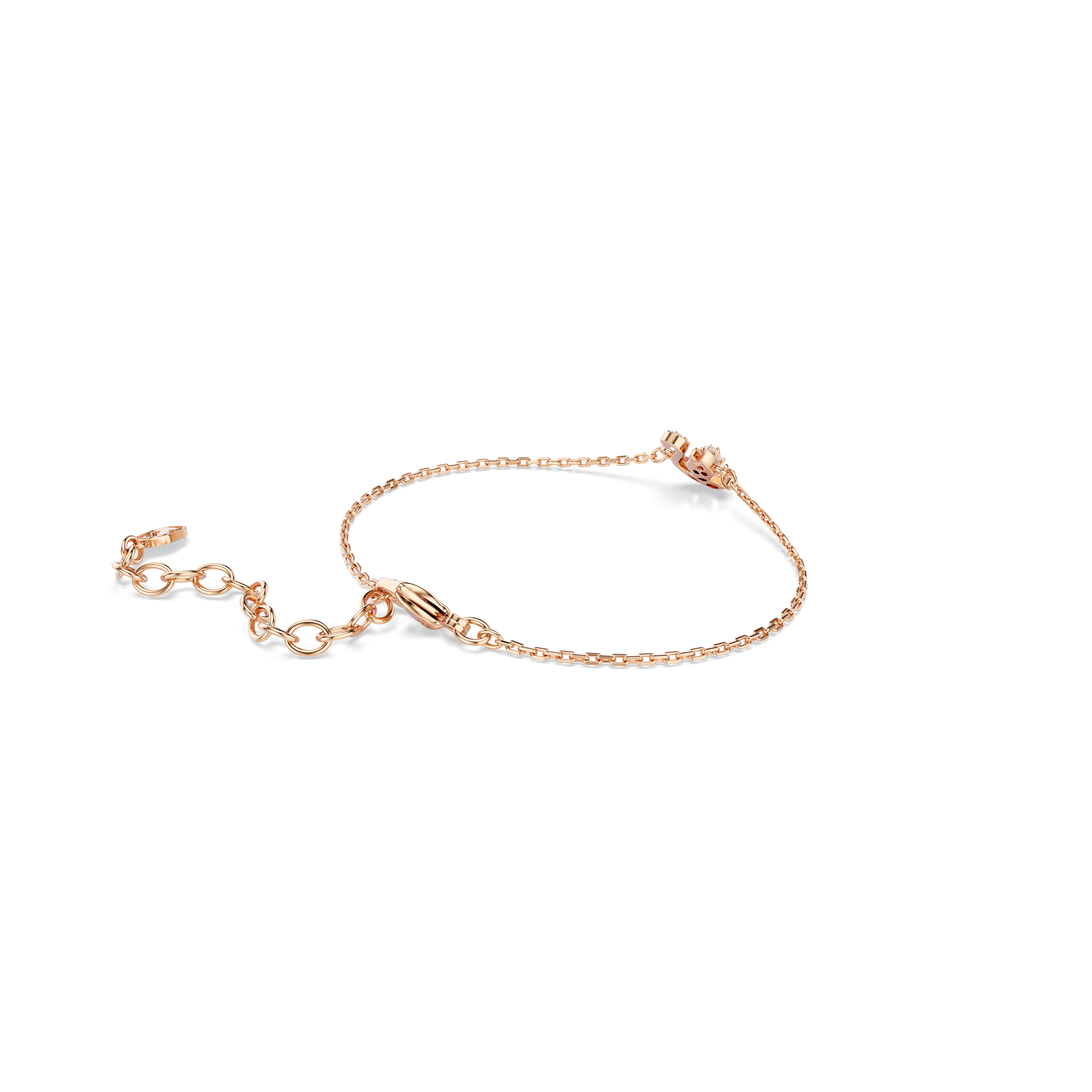Swan bracelet, Mixed cuts, Swan, White, Rose gold-tone plated 5738202