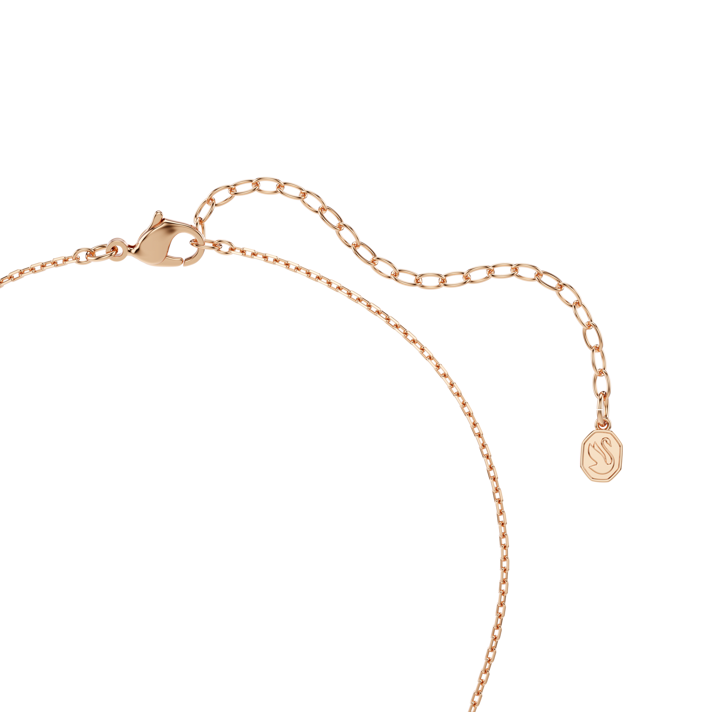 Swan pendant, Mixed cuts, Swan, White, Rose gold-tone plated 5738203