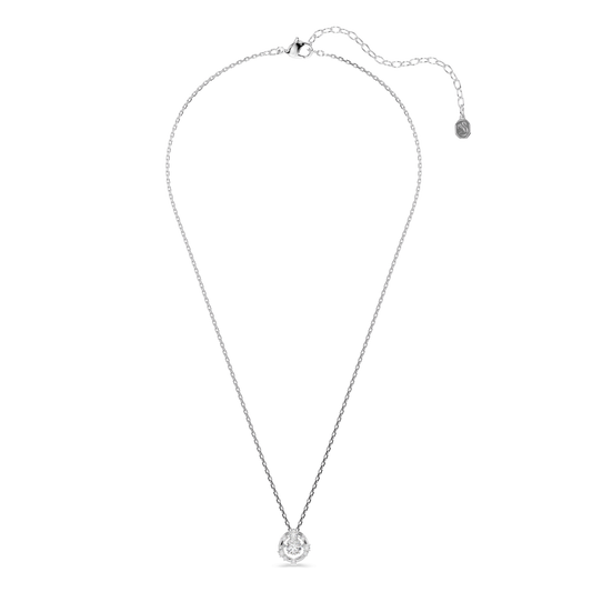 Constella pendant, Round cut, Dancing stone, White, Rhodium plated 5738247
