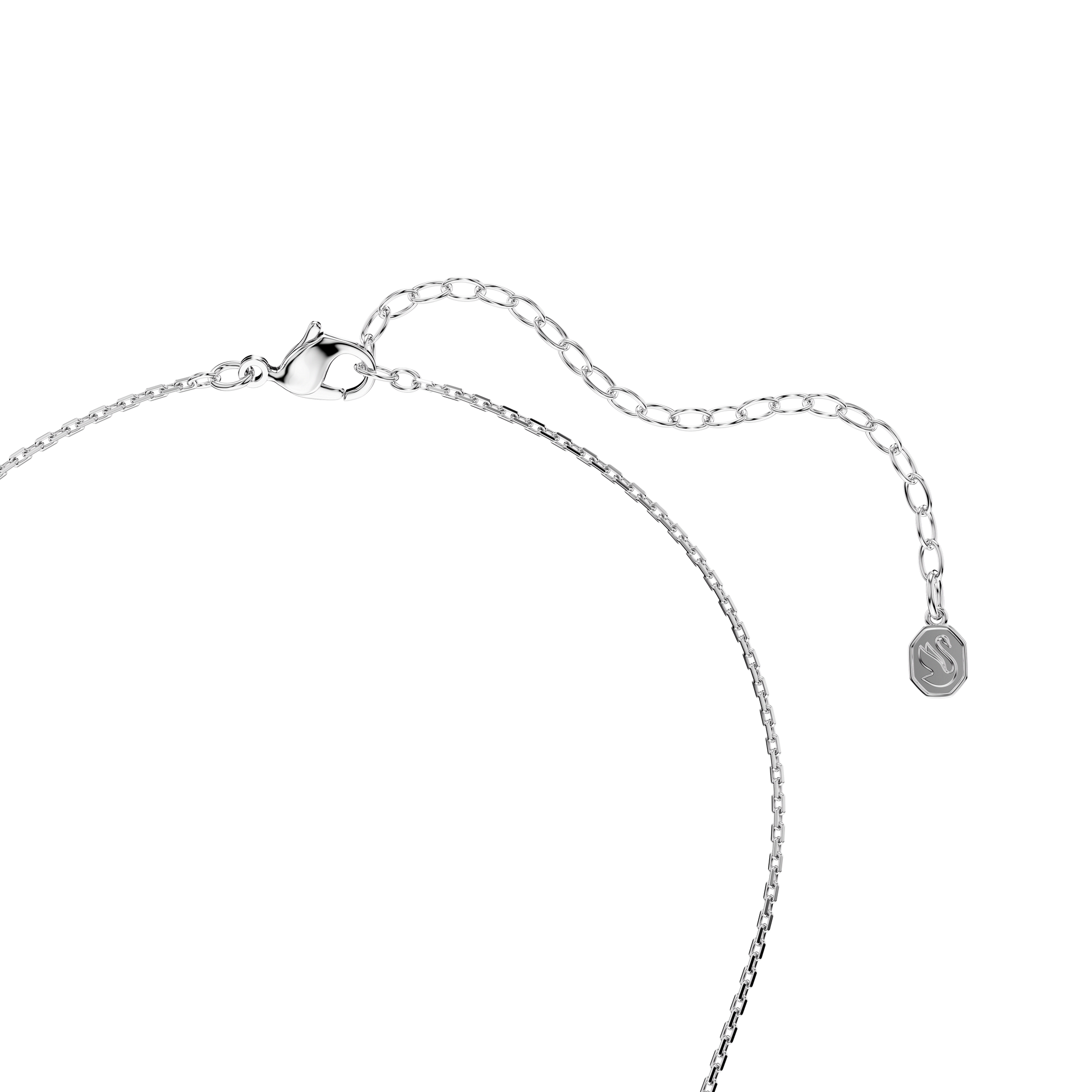 Constella pendant, Round cut, Dancing stone, White, Rhodium plated 5738247