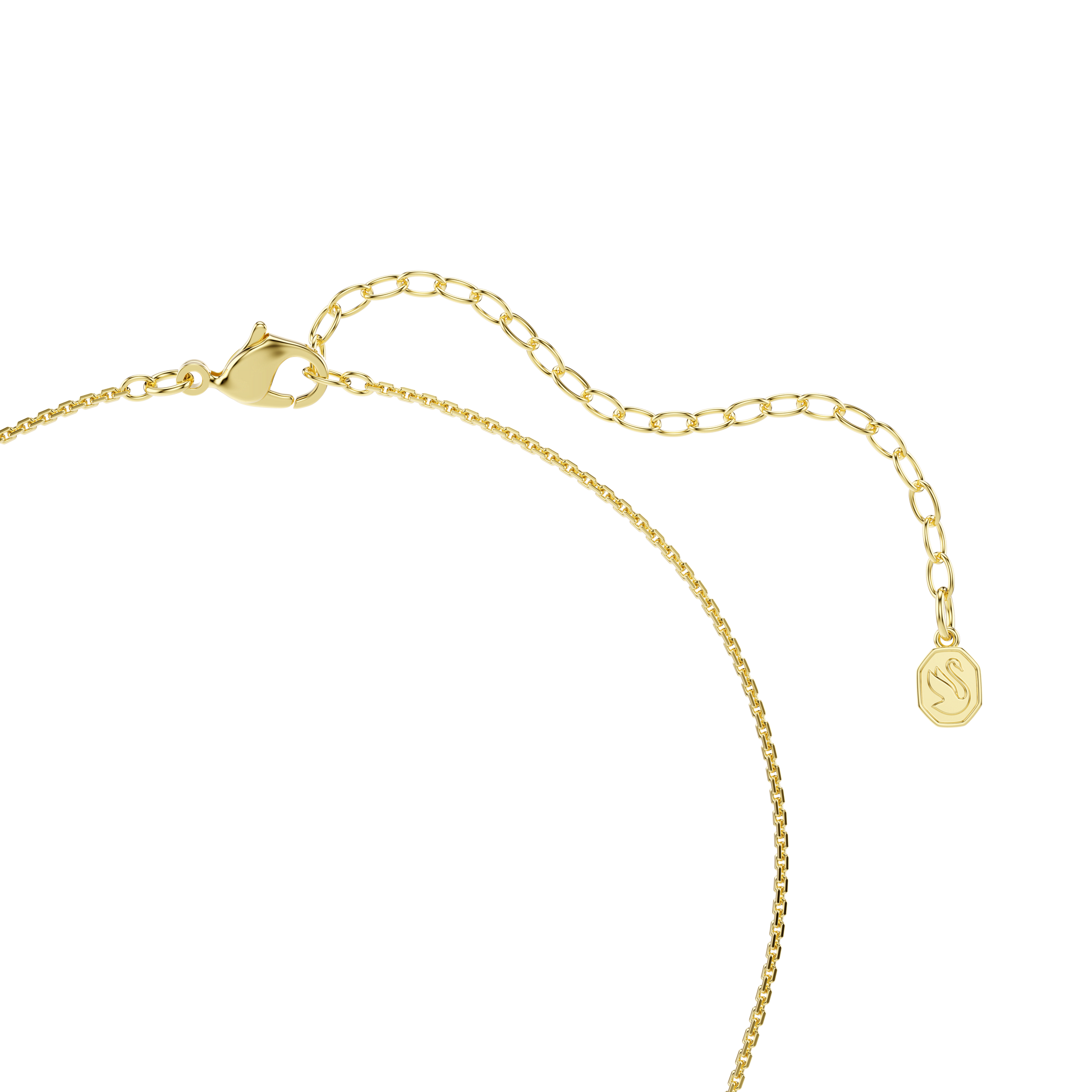 Hyperbola pendant, Round cut, White, Gold-tone plated 5738248
