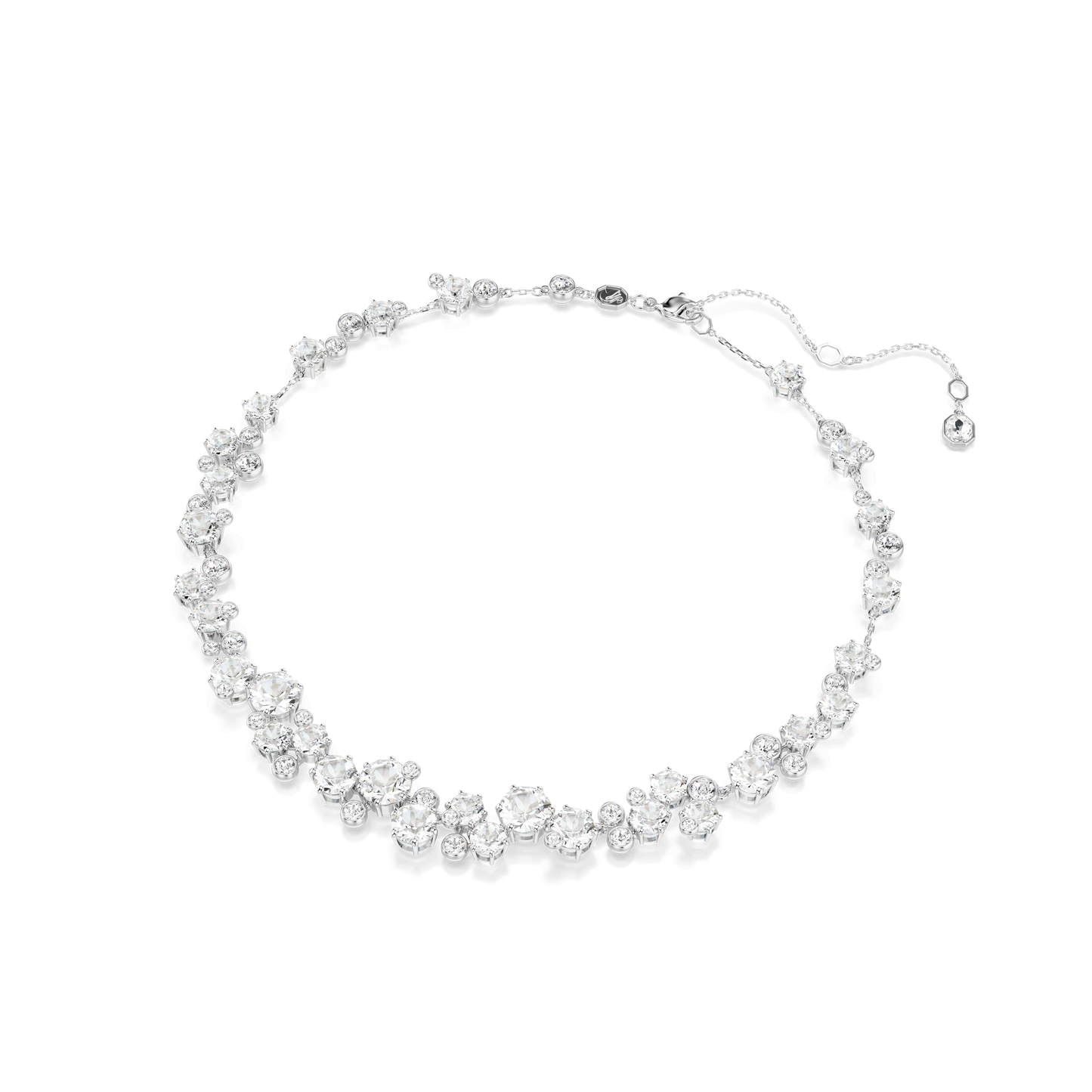 Constella set, Mixed cuts, White, Rhodium plated 5738285