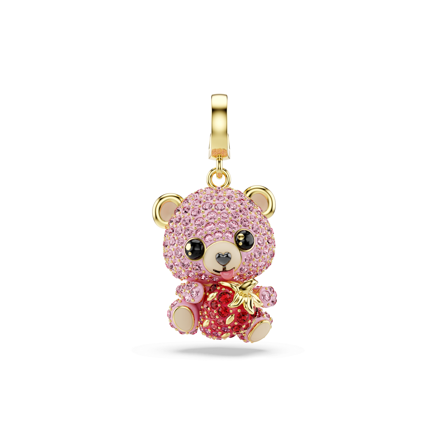 Idyllia charm, Mixed cuts, Teddy, Pink, Gold-tone plated 5738357