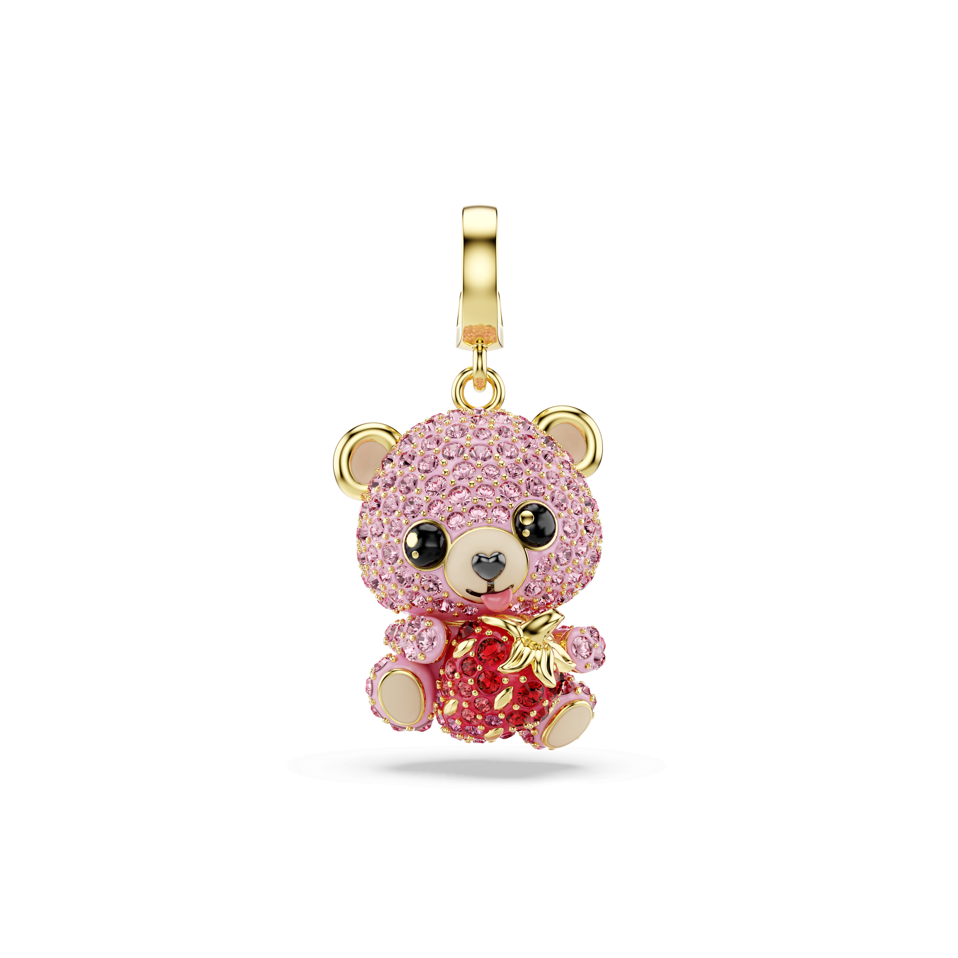 Idyllia charm, Mixed cuts, Teddy, Pink, Gold-tone plated 5738357