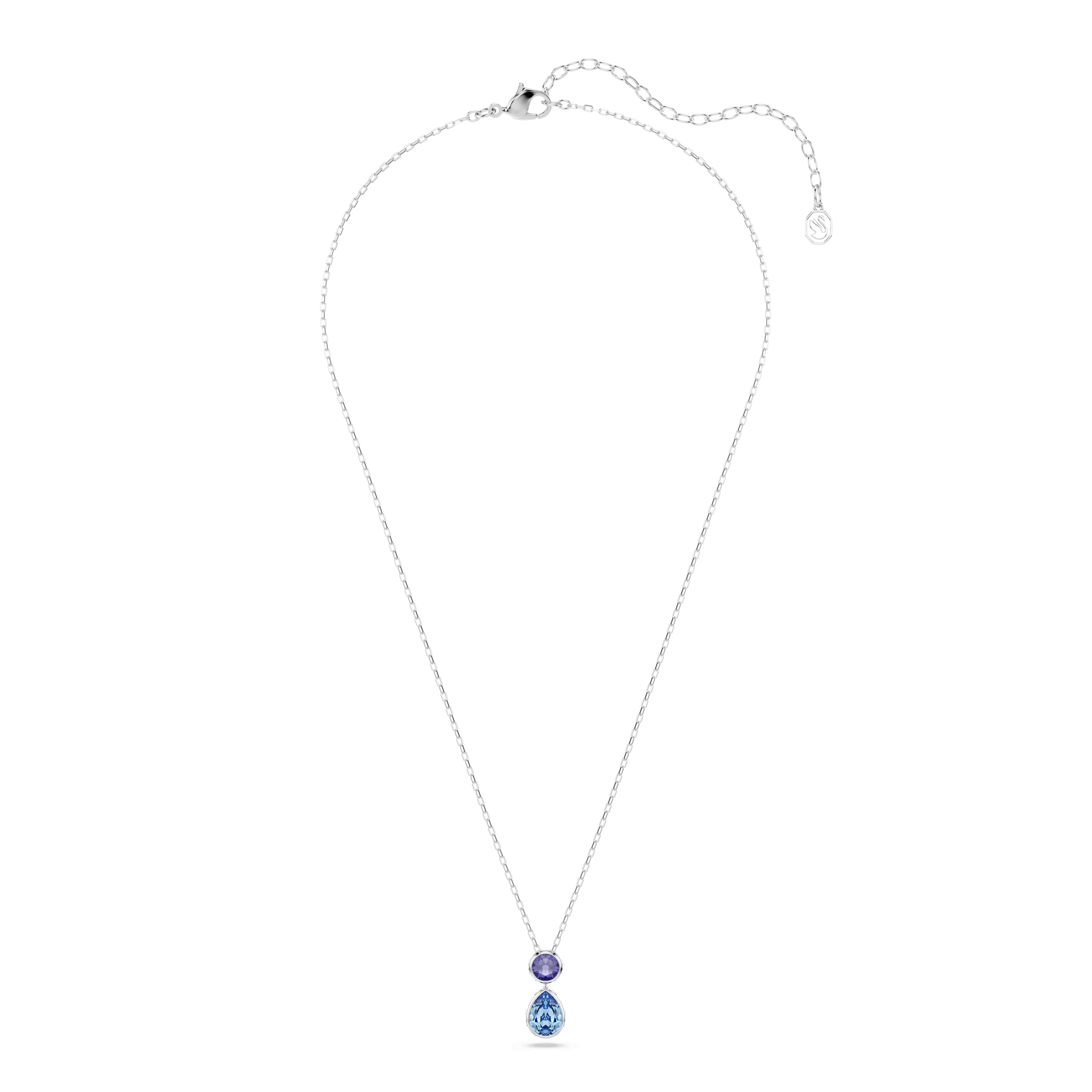 Chroma pendant, Mixed cuts, Multicolored, Rhodium plated 5738473