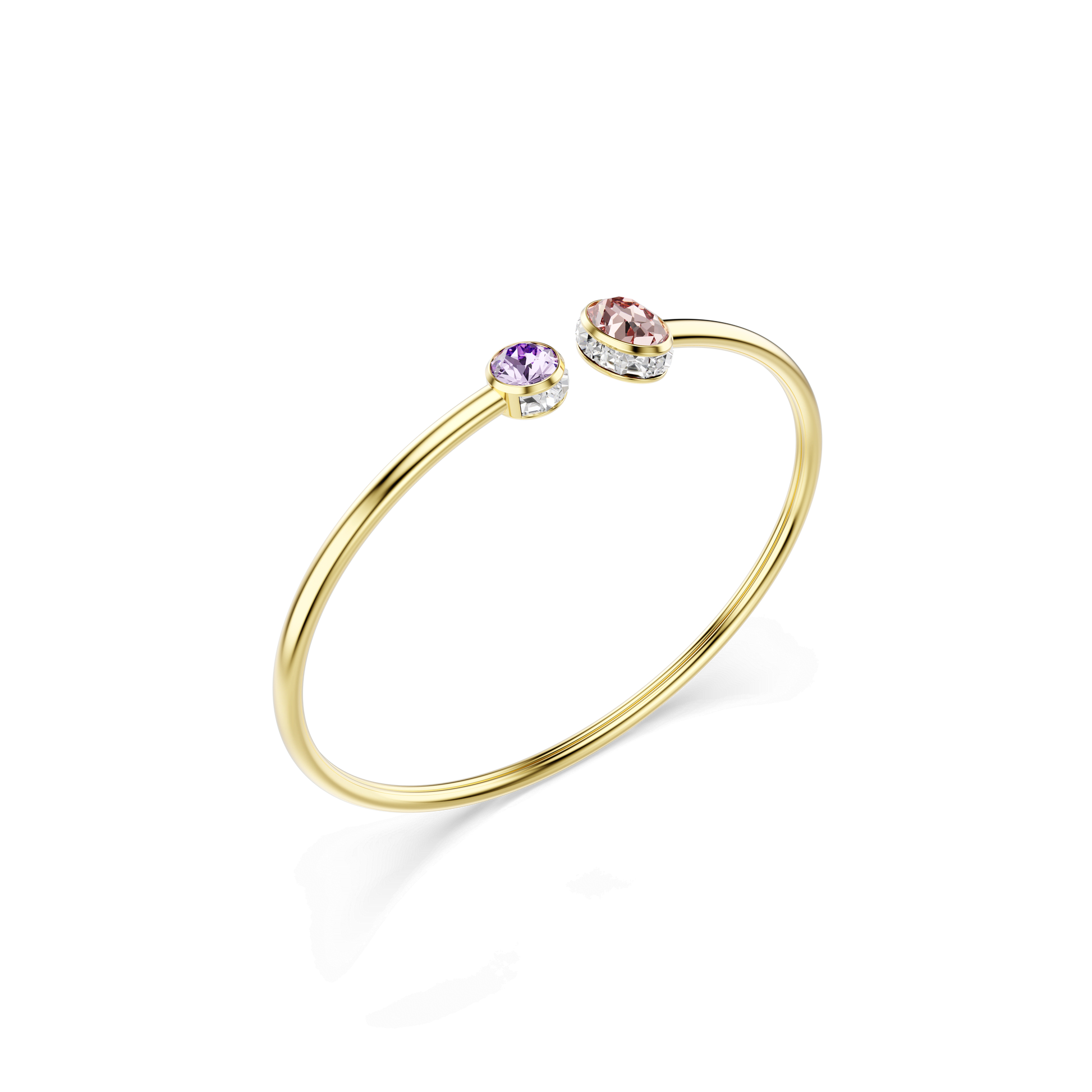 Chroma bangle, Mixed cuts, Multicolored, Gold-tone plated 5738475