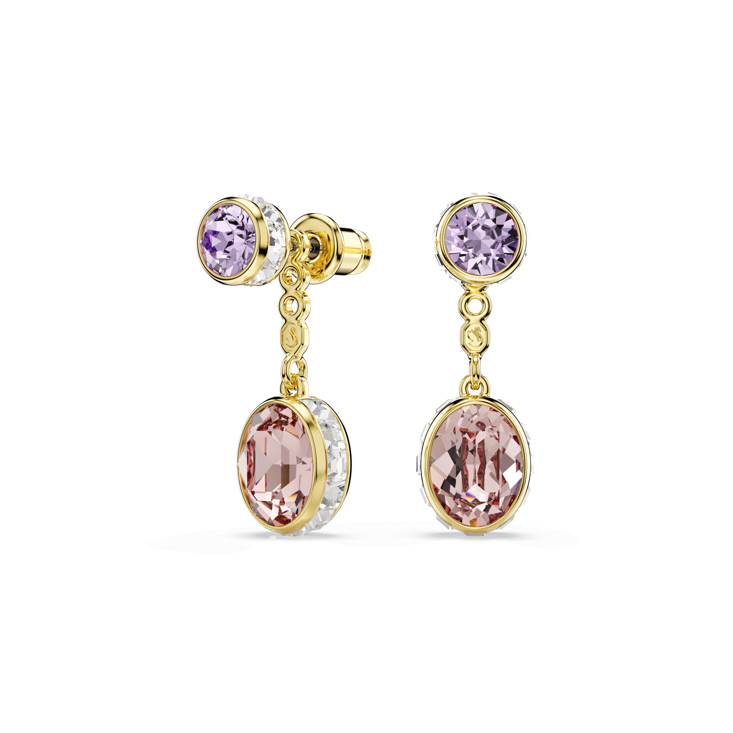 Chroma drop earrings, Mixed cuts, Multicolored, Gold-tone plated 5738478