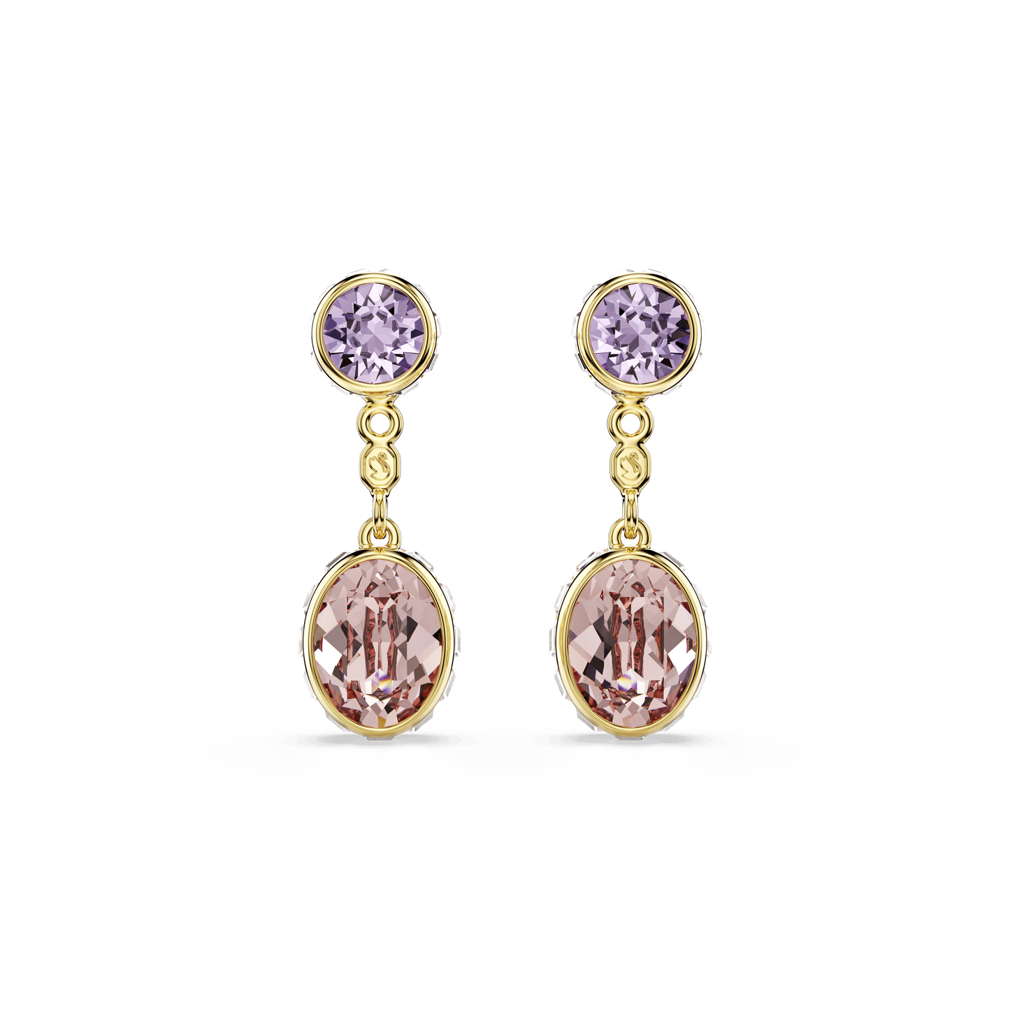 Chroma drop earrings, Mixed cuts, Multicolored, Gold-tone plated 5738478