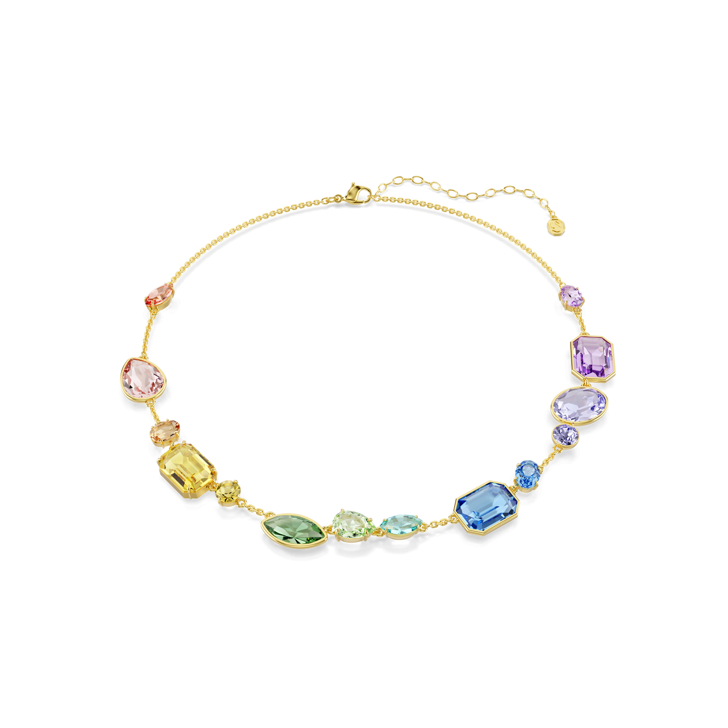 Gema necklace, Mixed cuts, Multicolored, Gold-tone plated 5741584