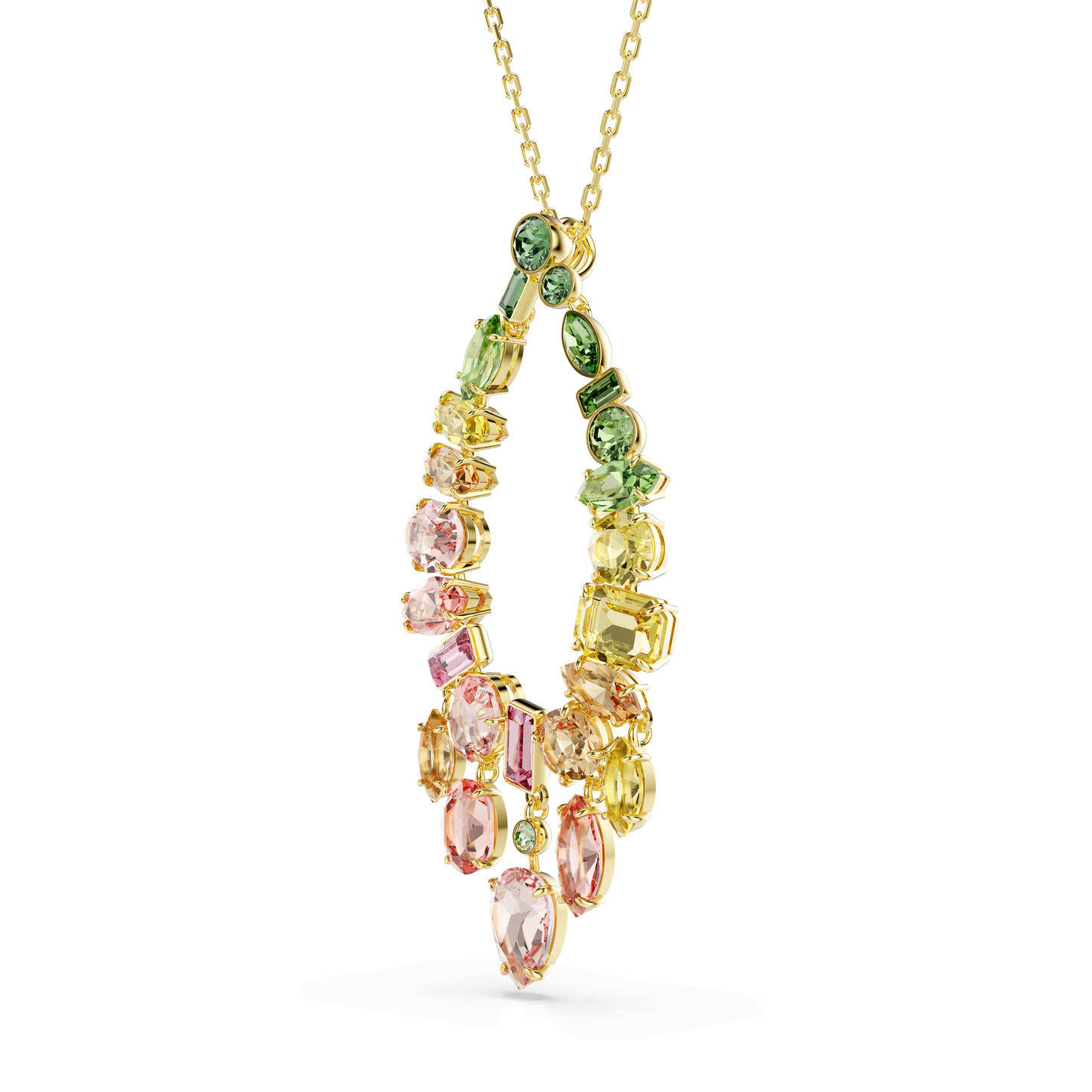 Gema pendant, Mixed cuts, Multicolored, Gold-tone plated 5741589
