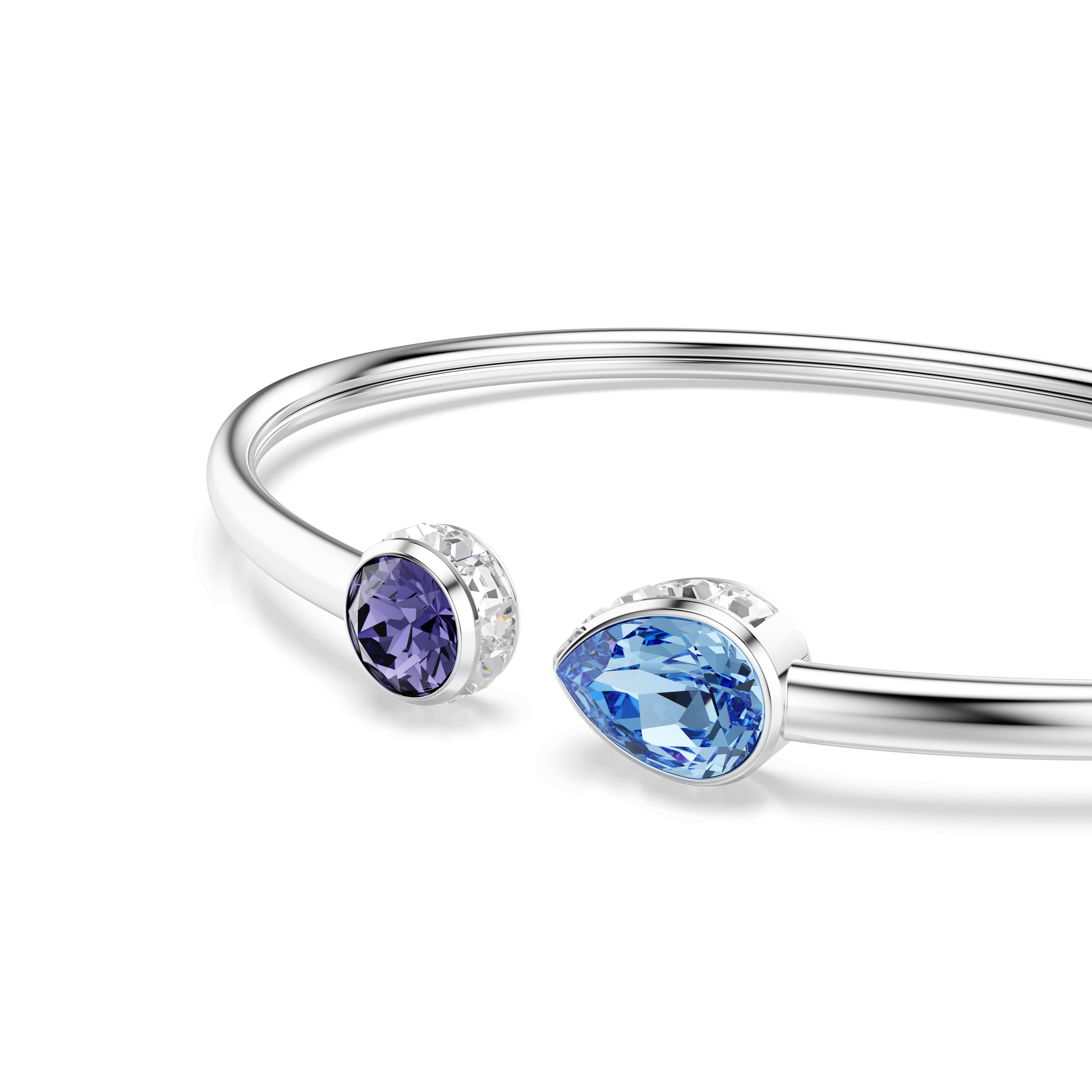 Chroma bangle, Mixed cuts, Multicolored, Rhodium plated 5741780