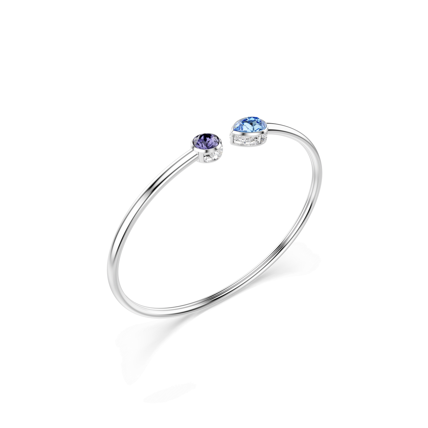 Chroma bangle, Mixed cuts, Multicolored, Rhodium plated 5741780