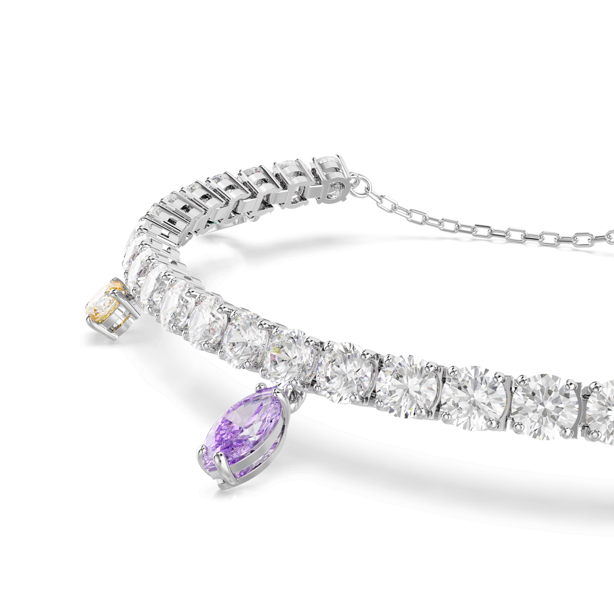 Ariana Grande x Swarovski bracelet, Mixed cuts, Multicolored, Rhodium plated