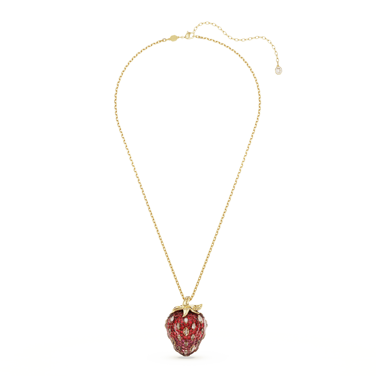 Idyllia pendant, Mixed cuts, Strawberry, Red, Gold-tone plated 5742676