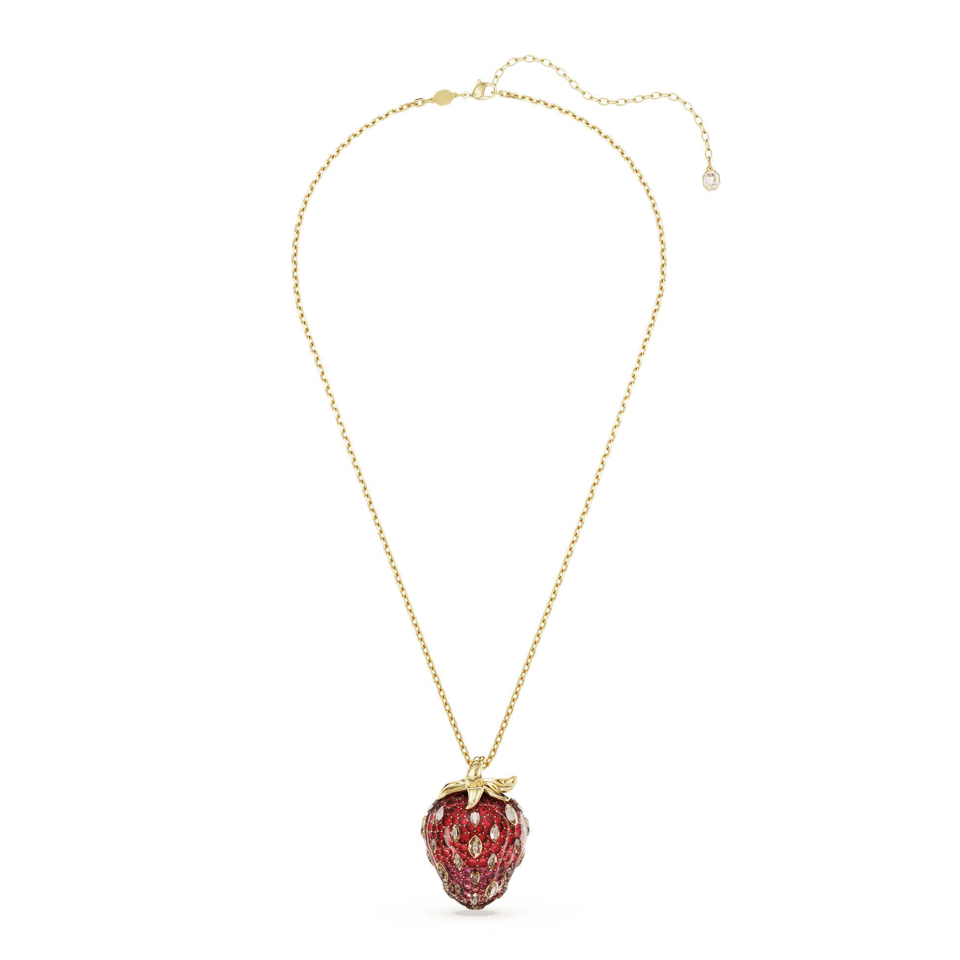 Idyllia pendant, Mixed cuts, Strawberry, Red, Gold-tone plated 5742676