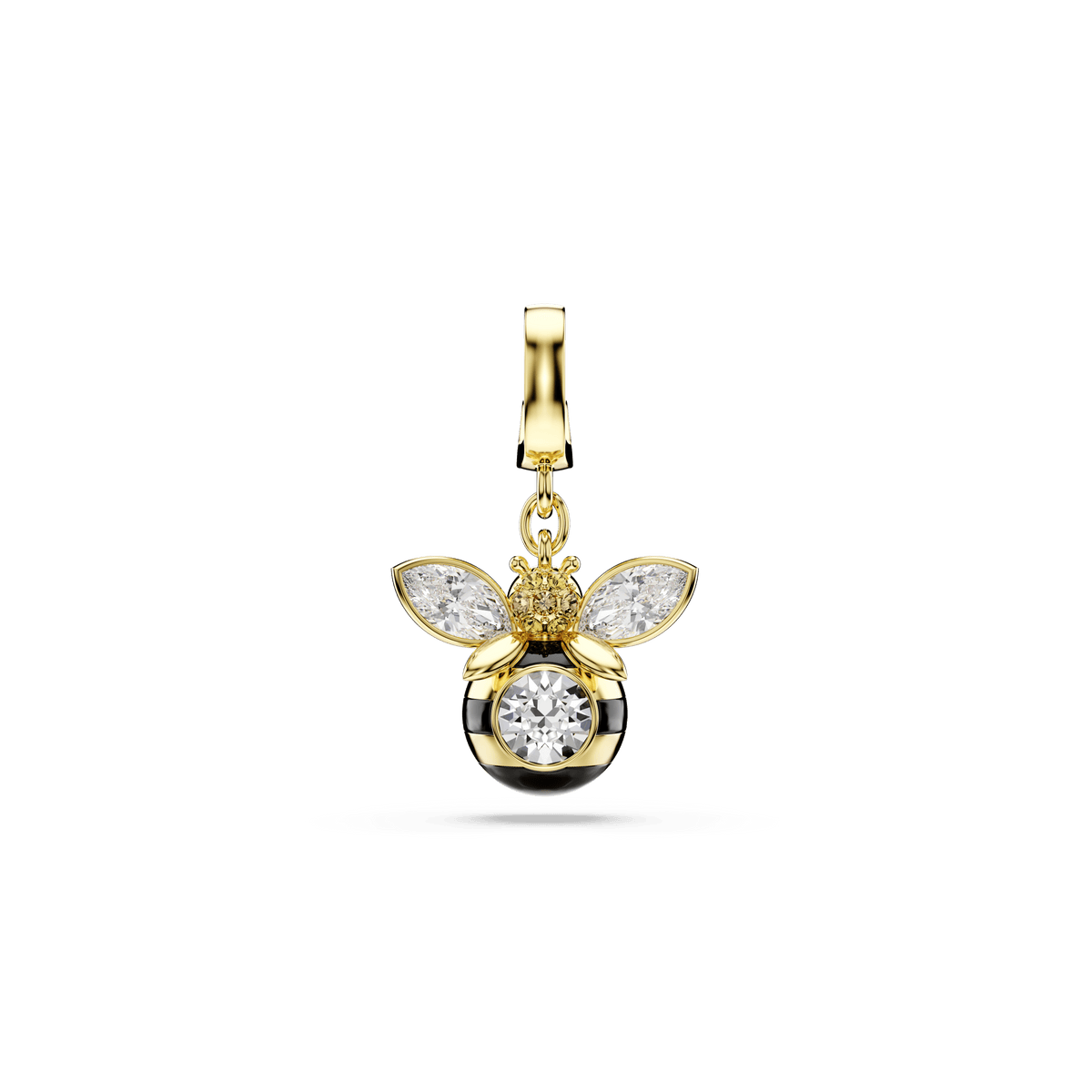 Idyllia charm, Mixed cuts, Bee, Multicolored, 18K gold finish