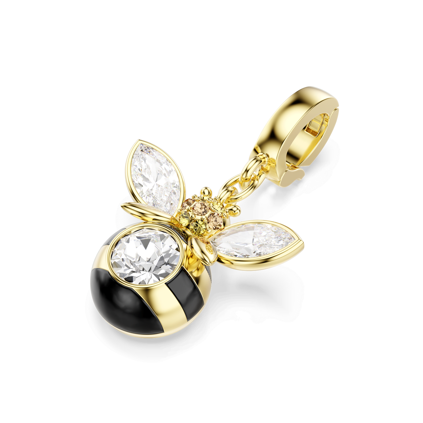 Idyllia charm, Mixed cuts, Bee, Multicolored, Gold-tone plated 5743132