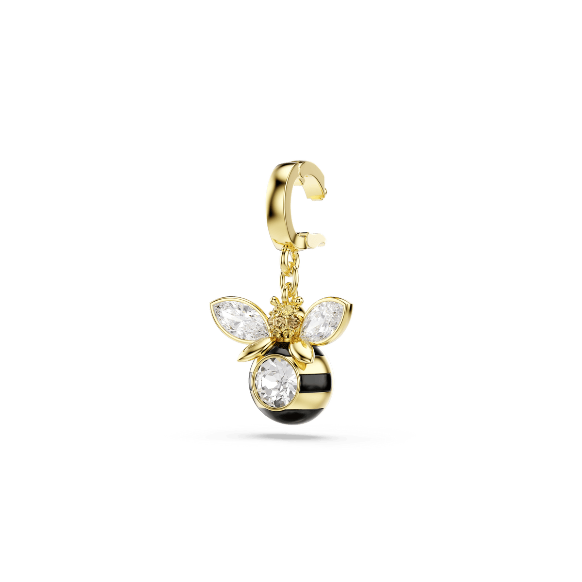 Idyllia charm, Mixed cuts, Bee, Multicolored, 18K gold finish