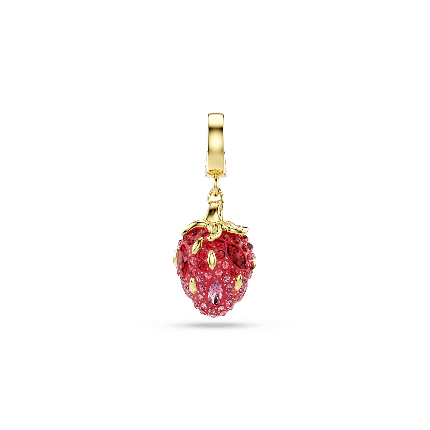 Idyllia charm, Mixed cuts, Strawberry, Red, Gold-tone plated 5743136