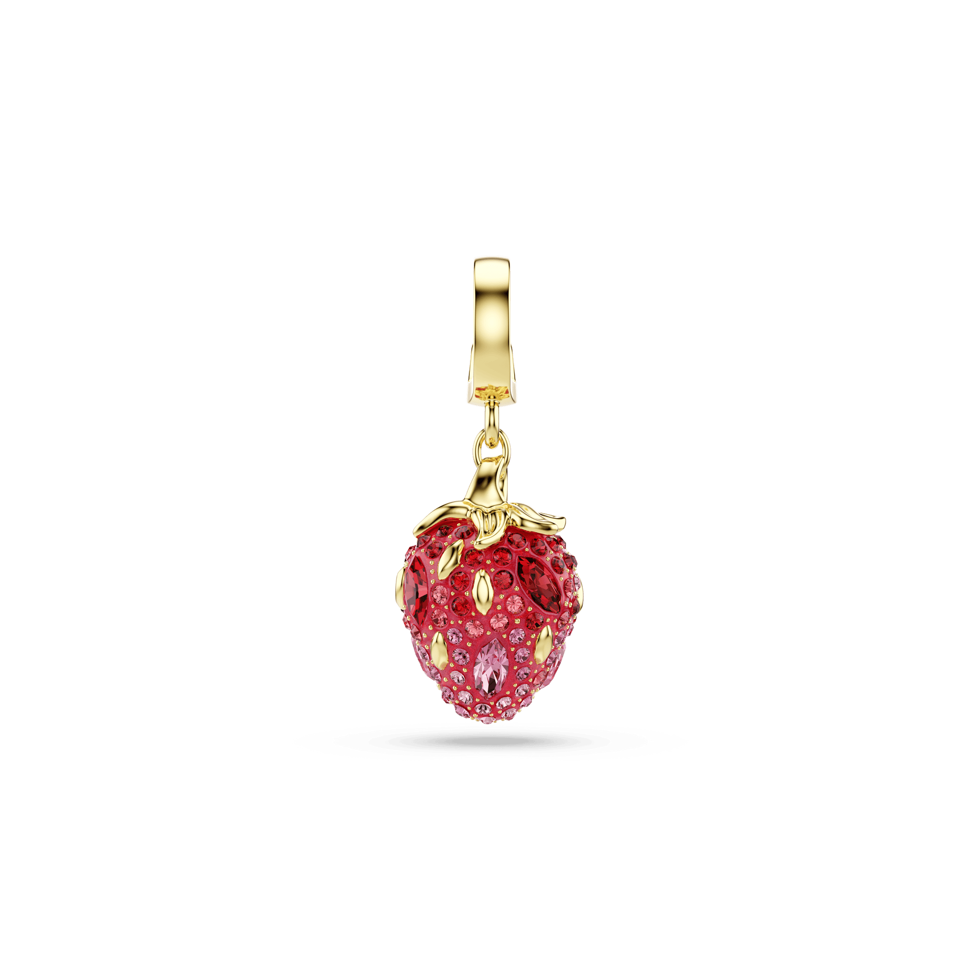 Idyllia charm, Mixed cuts, Strawberry, Red, Gold-tone plated 5743136
