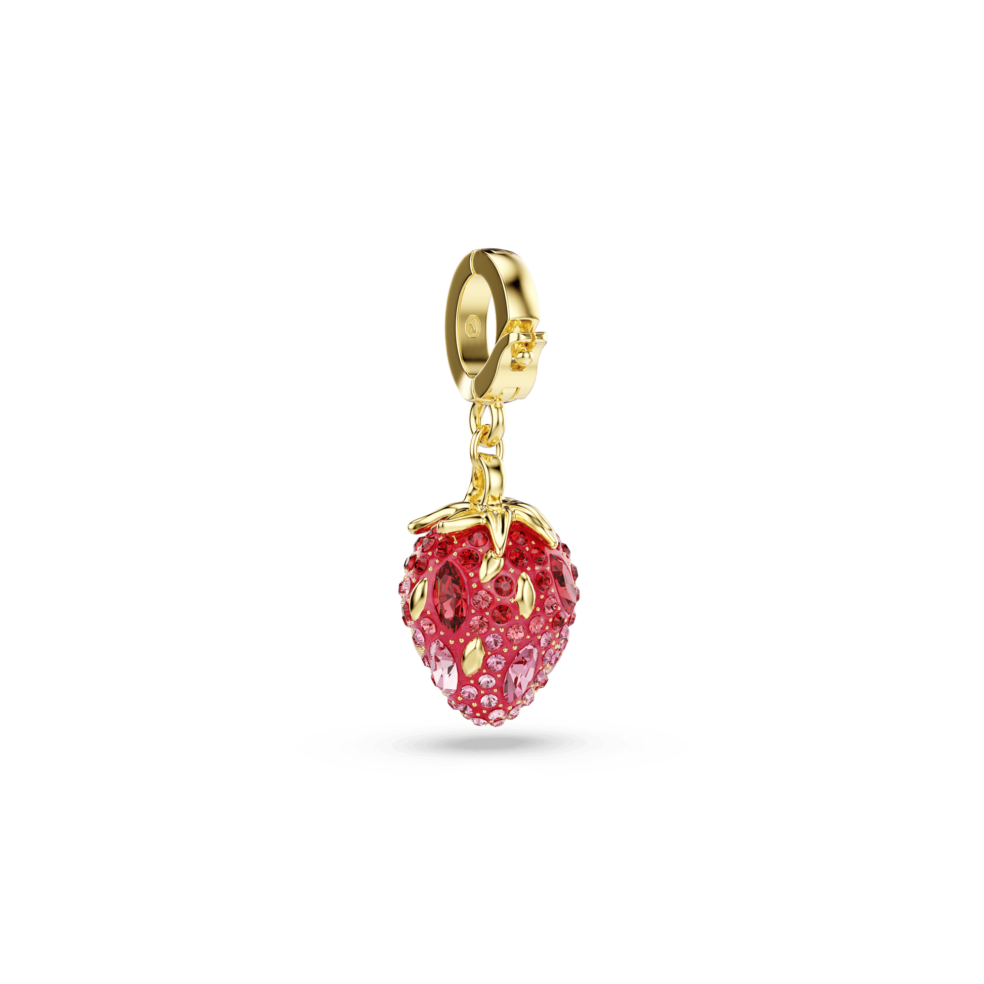 Idyllia charm, Mixed cuts, Strawberry, Red, Gold-tone plated 5743136