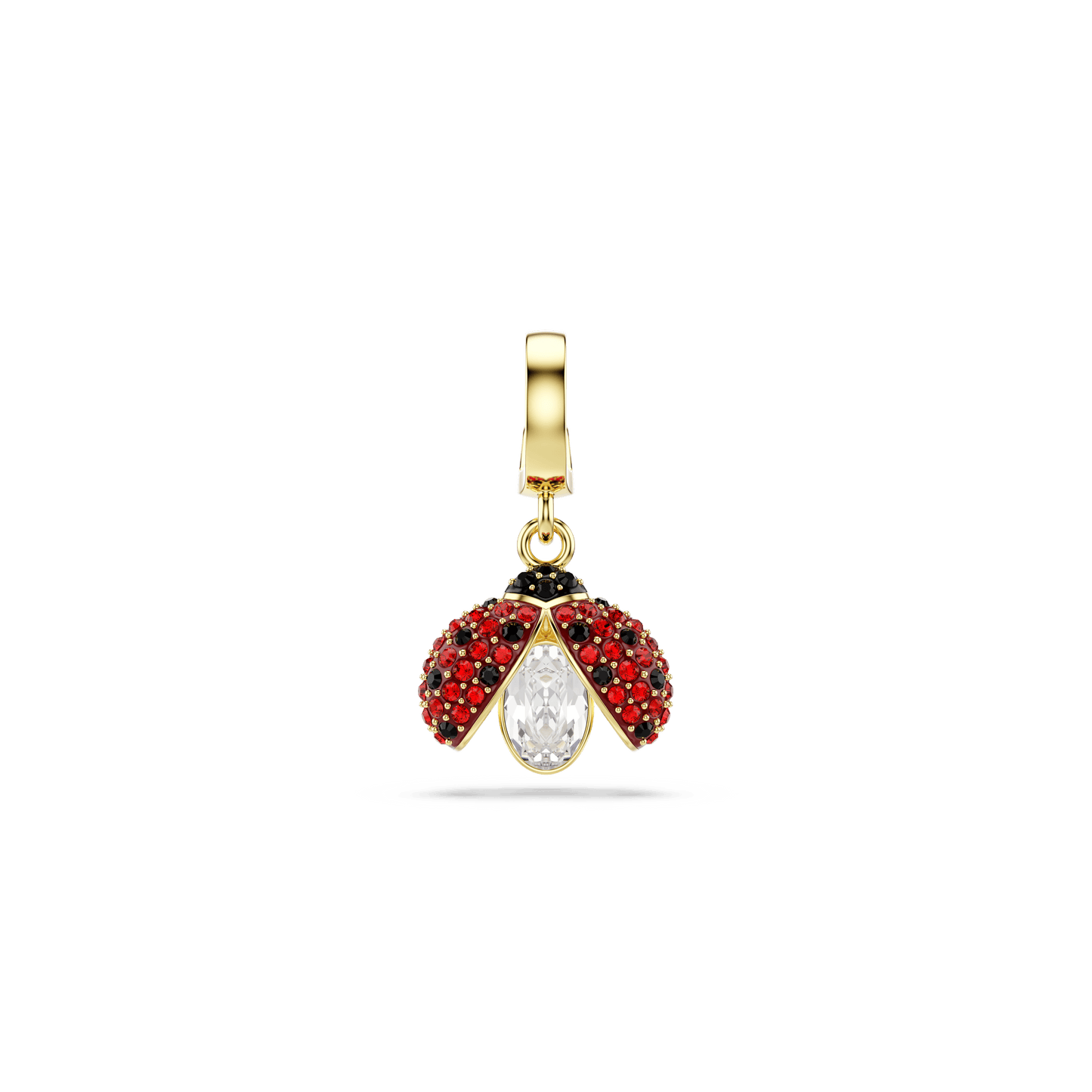 Idyllia charm, Mixed cuts, Ladybug, Red, Gold-tone plated 5743138