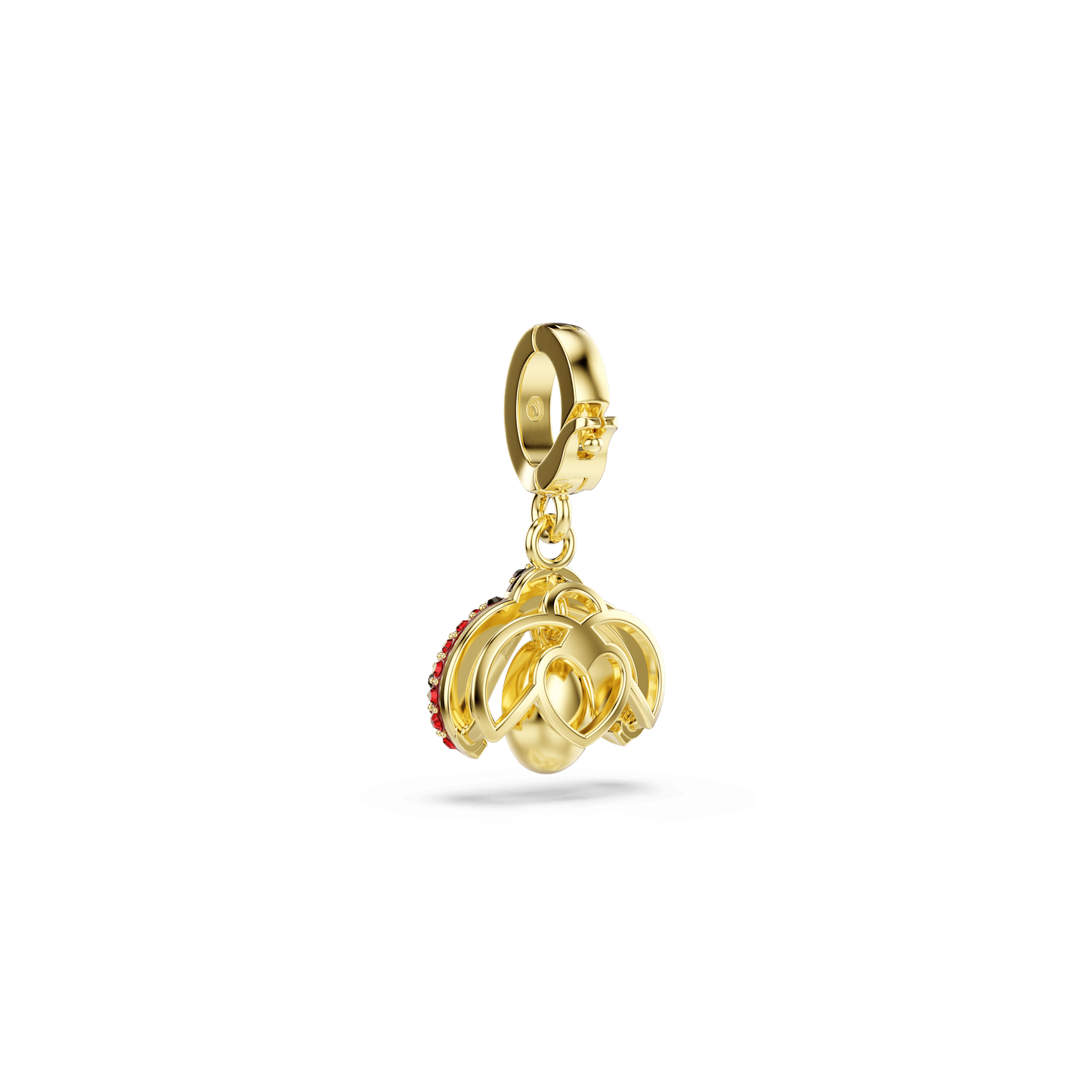Idyllia charm, Mixed cuts, Ladybug, Red, Gold-tone plated 5743138