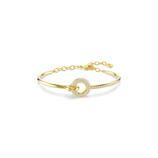 Dextera bangle, Round cut, White, Gold-tone plated 5743568