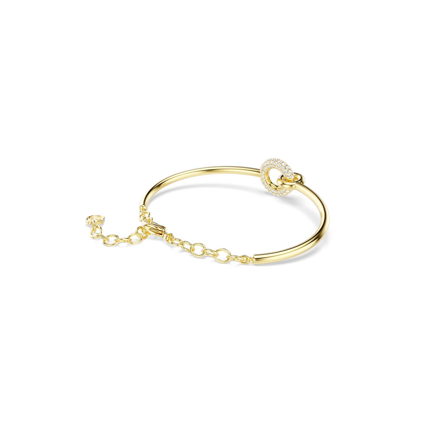 Dextera bangle, Round cut, White, Gold-tone plated 5743568