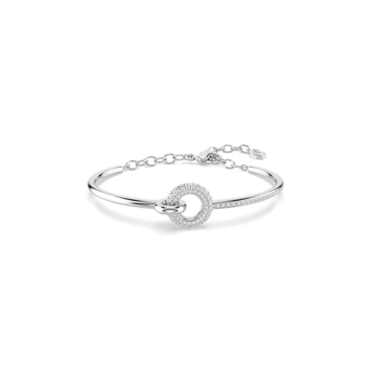 Dextera bangle, Round cut, White, Rhodium plated 5743569