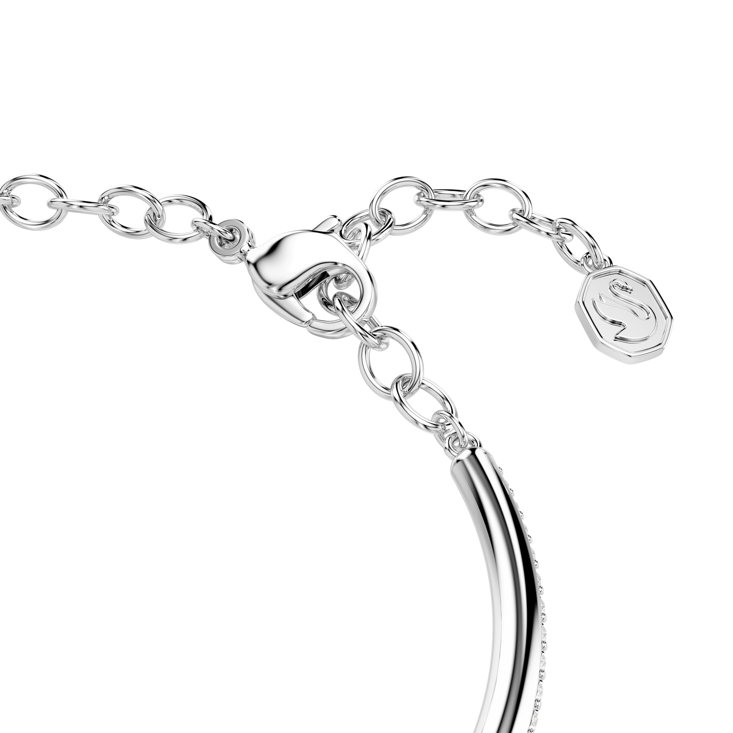 Dextera bangle, Round cut, White, Rhodium plated 5743569
