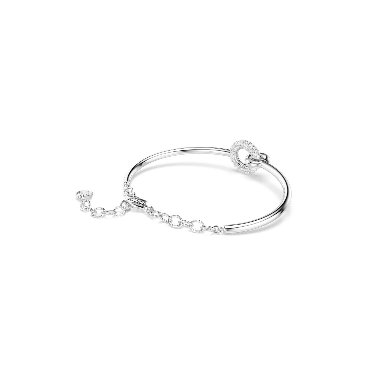Dextera bangle, Round cut, White, Rhodium plated 5743569