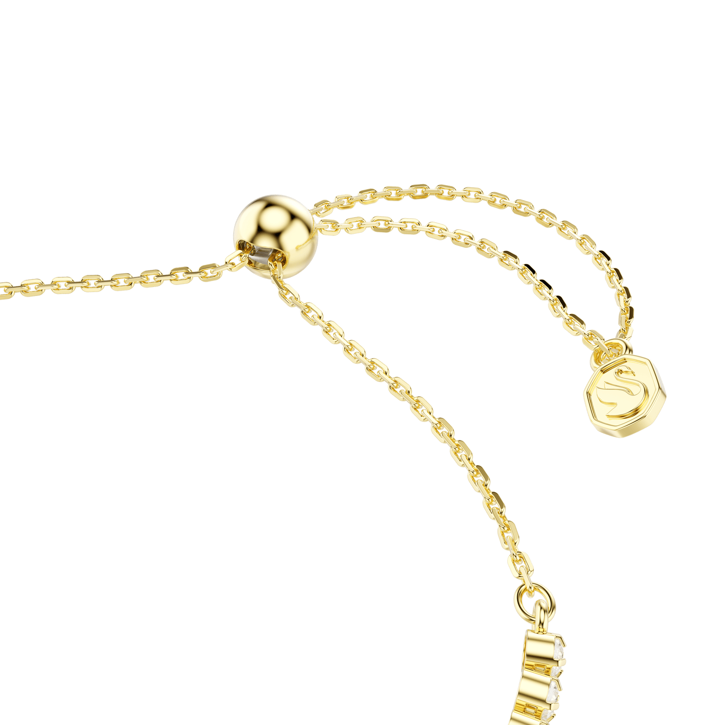 Idyllia bracelet, Mixed cuts, Heart with arrow, White, Gold-tone plated 5744061