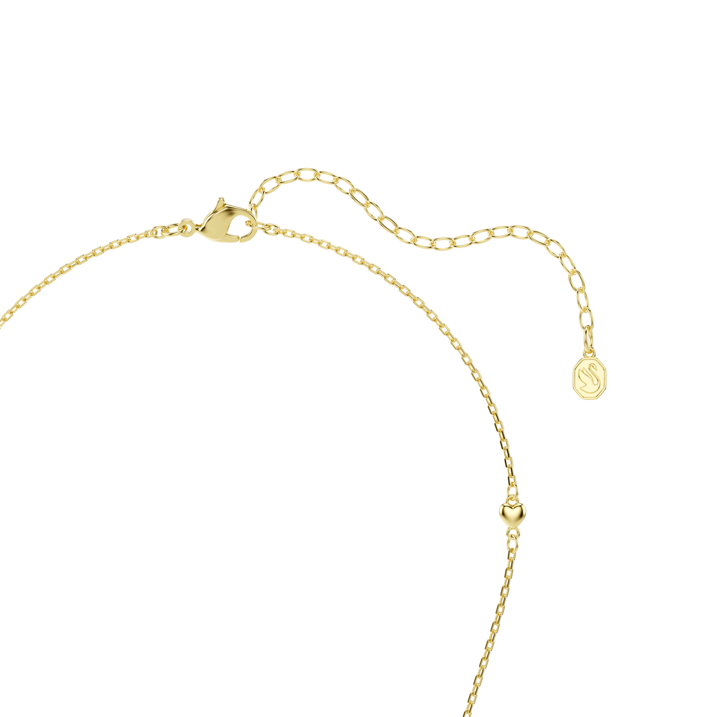 Idyllia pendant, Mixed cuts, Heart, White, Gold-tone plated 5744127