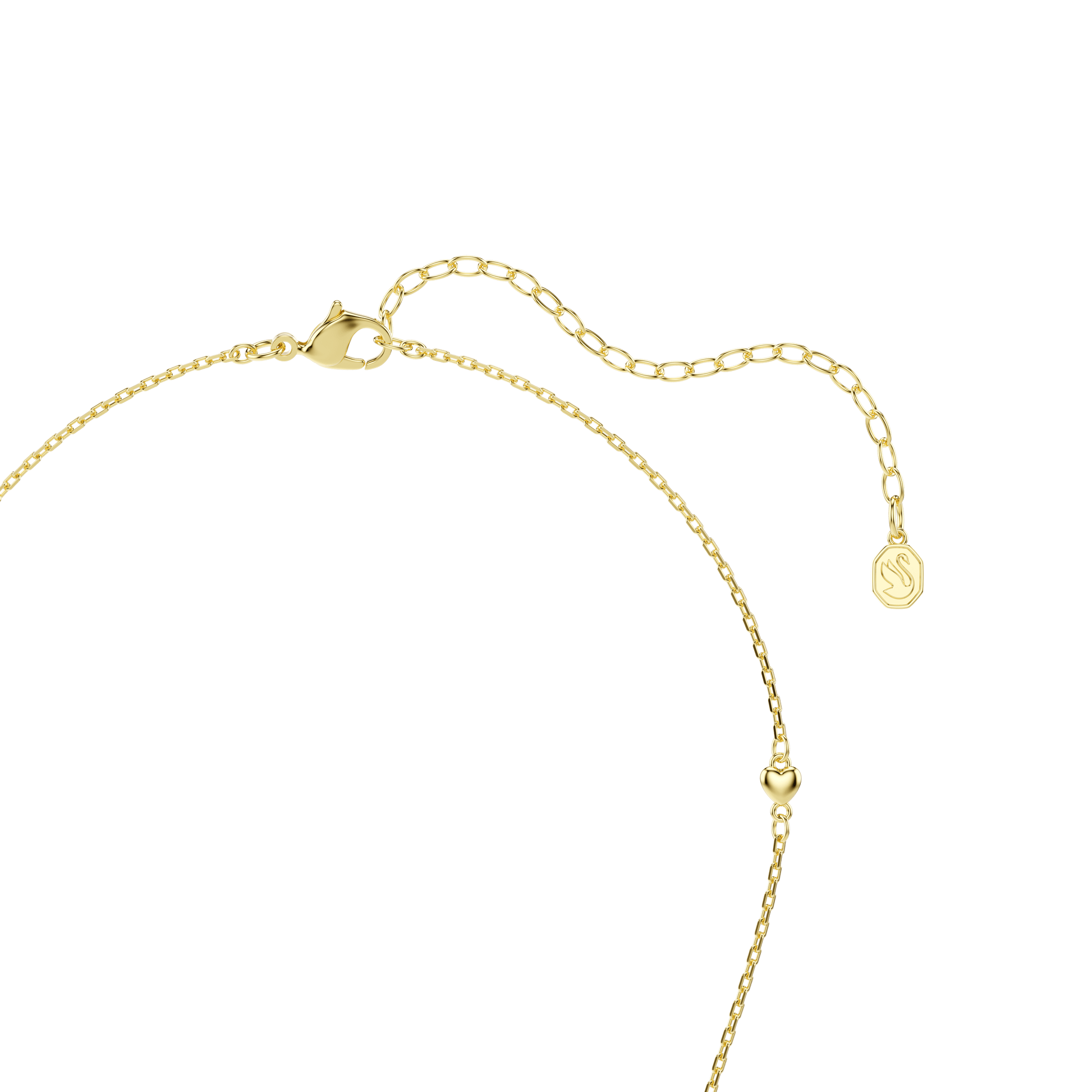 Idyllia pendant, Mixed cuts, Heart, White, Gold-tone plated 5744127