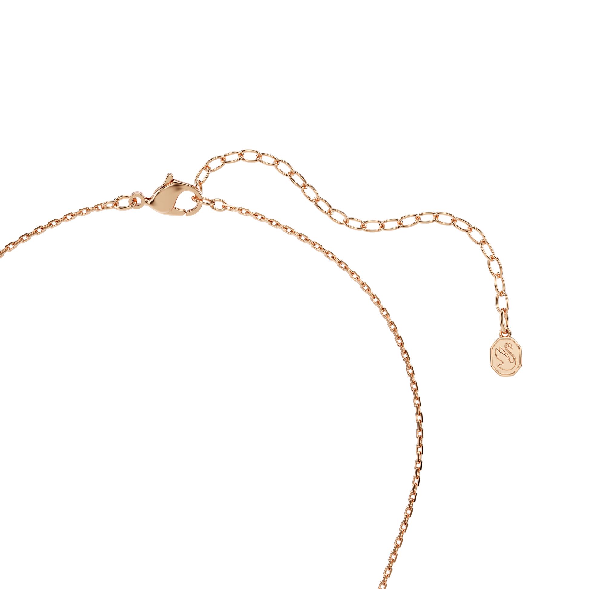 Constella pendant, Round cut, Dancing stone, Pink, Rose gold-tone plated 5744244