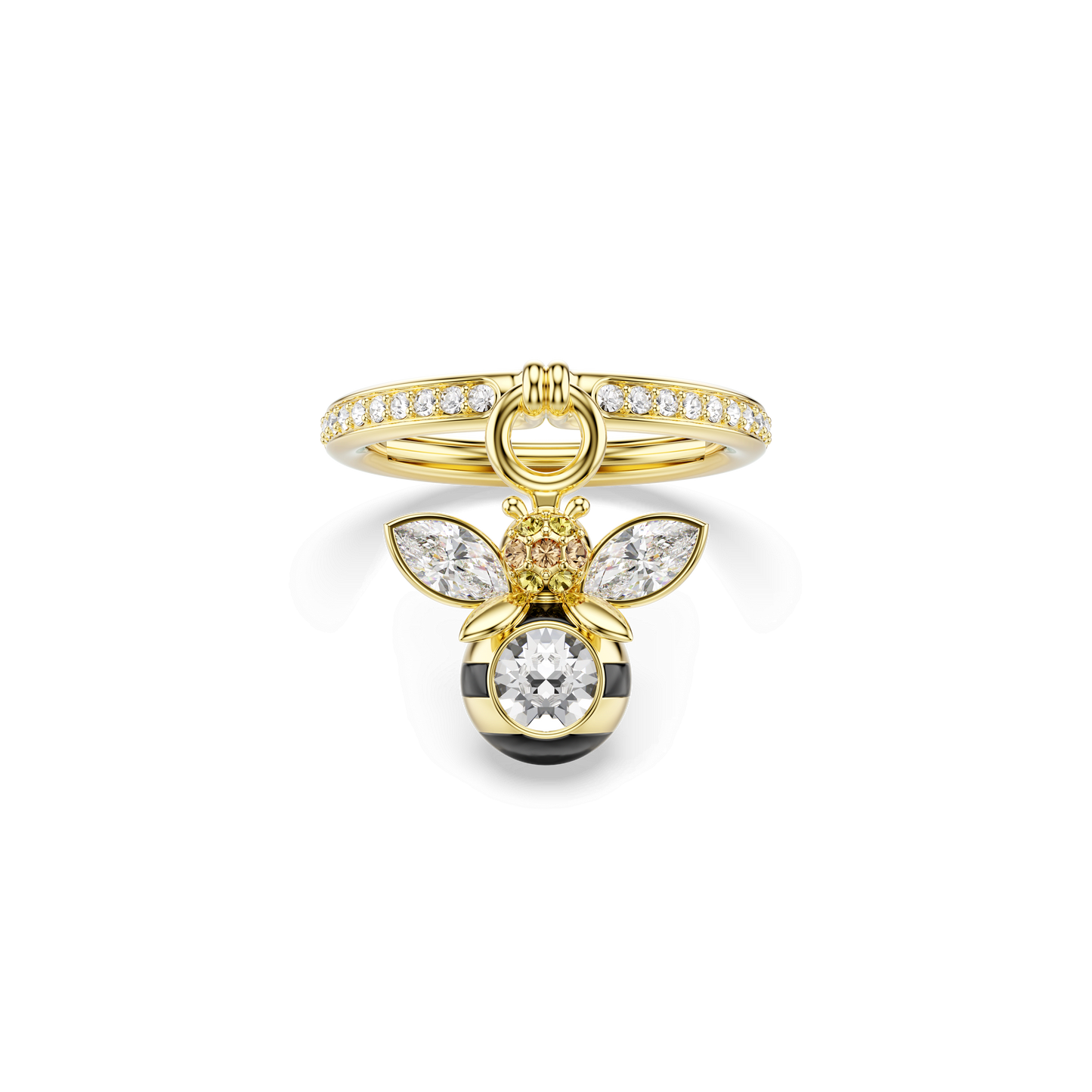 Idyllia motif ring, Mixed cuts, Bee, Multicolored, Gold-tone plated 5748153