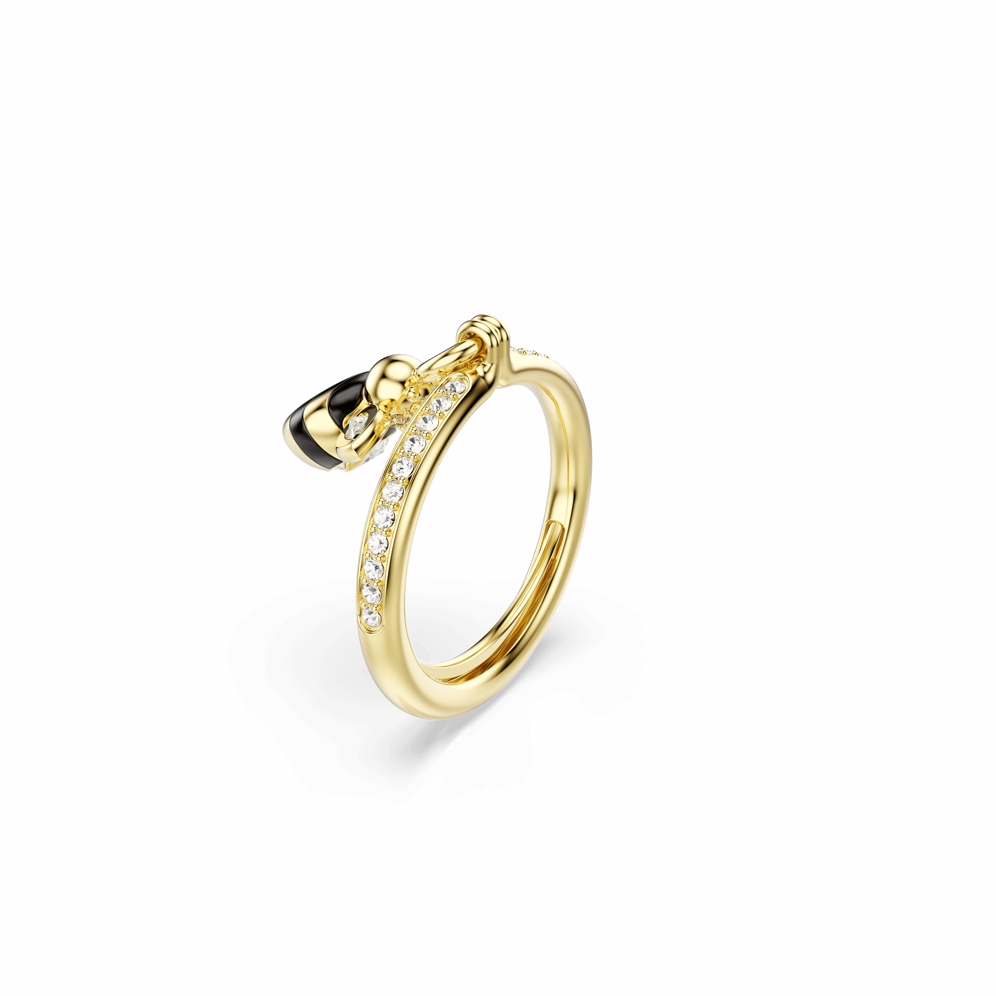 Idyllia motif ring, Mixed cuts, Bee, Multicolored, Gold-tone plated 5748153