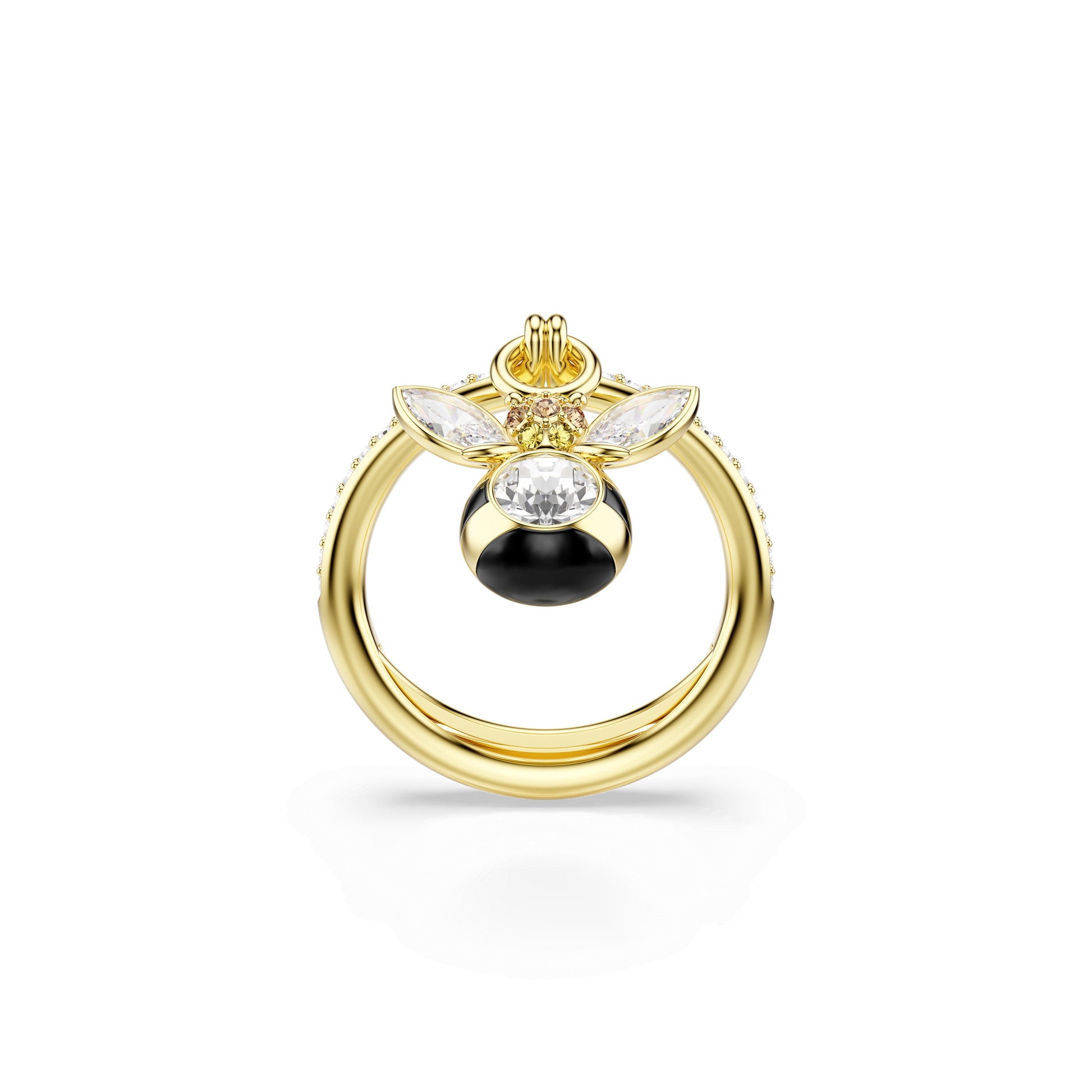 Idyllia motif ring, Mixed cuts, Bee, Multicolored, Gold-tone plated 5748153