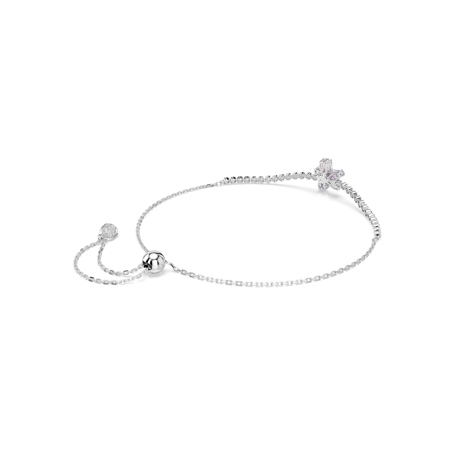 Ariana Grande x Swarovski bracelet, Mixed cuts, Flower, Multicolored, Rhodium plated 5749187