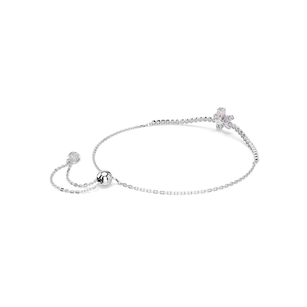 Ariana Grande x Swarovski bracelet, Mixed cuts, Flower, Multicolored, Rhodium plated