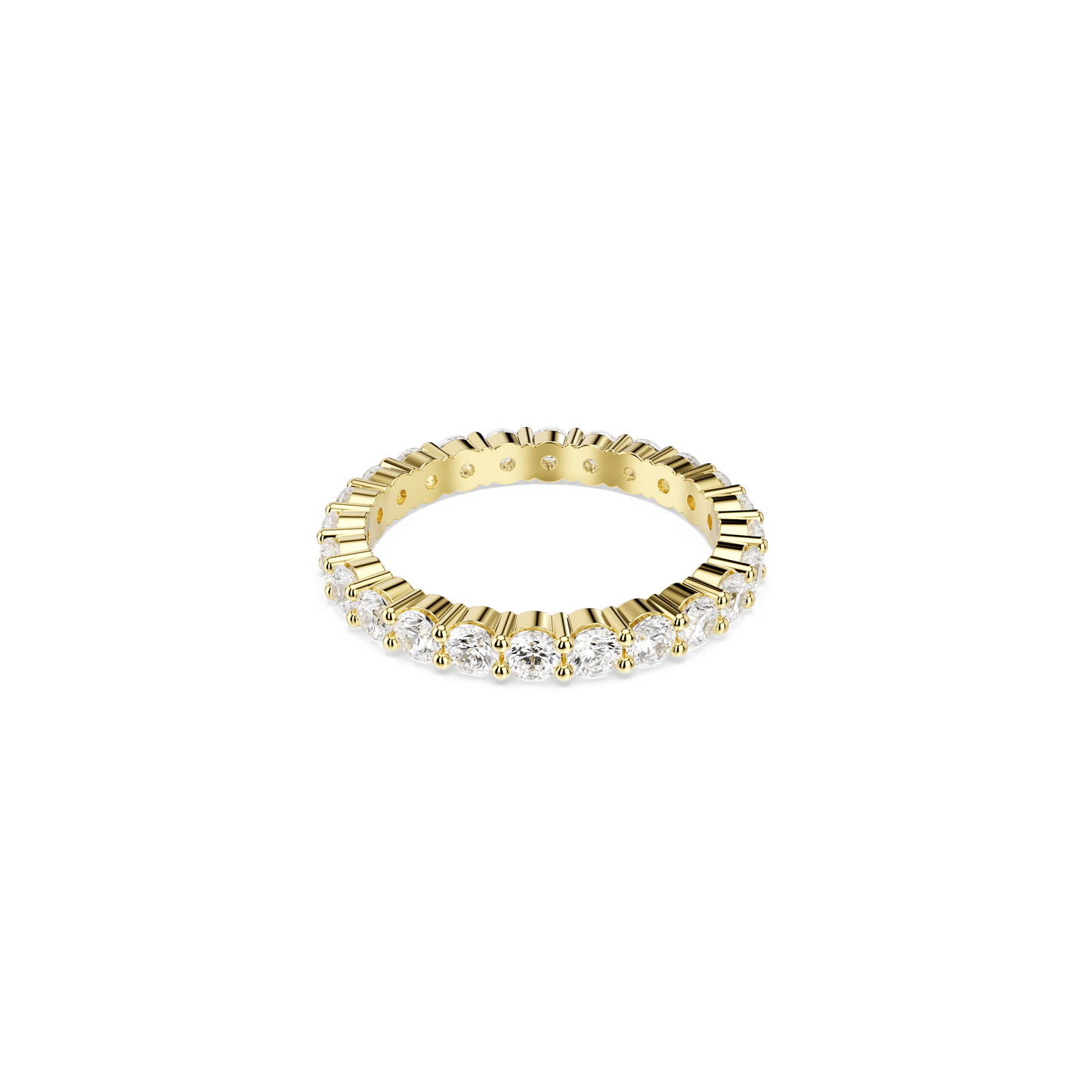 Matrix Vittore band ring, Round cut, White, Gold-tone plated 5750616